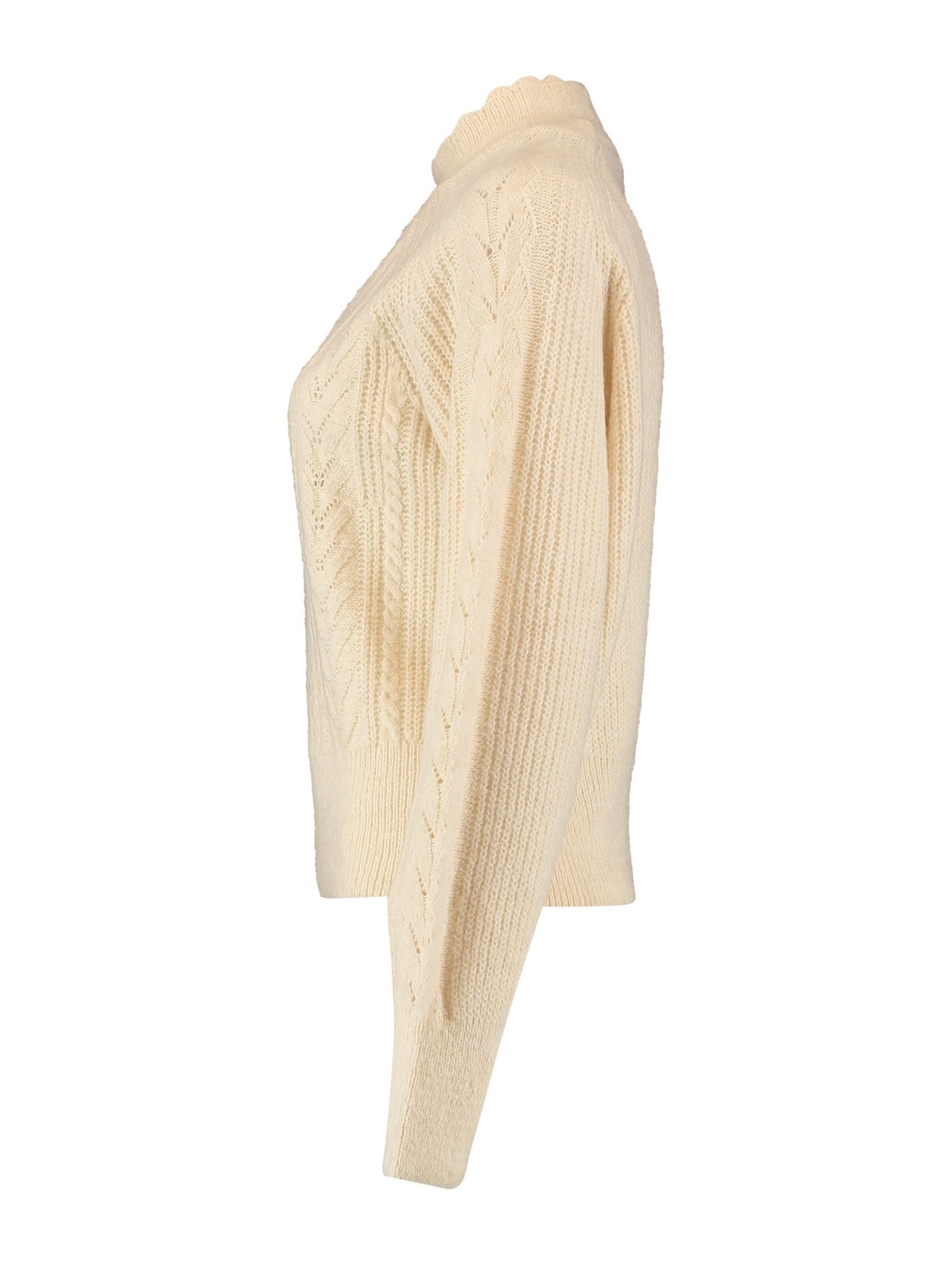Naima Cream High Neck Jumper
