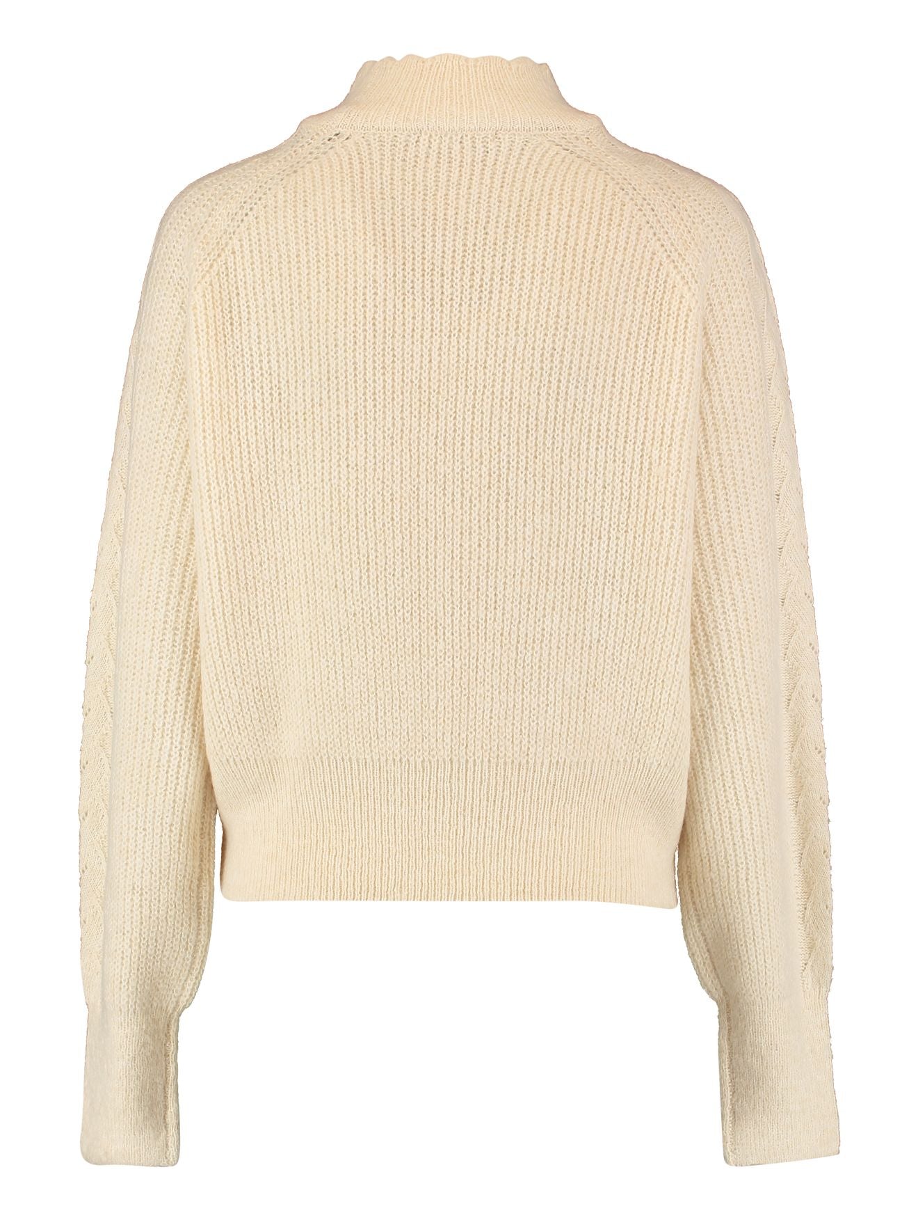 Naima Cream High Neck Jumper