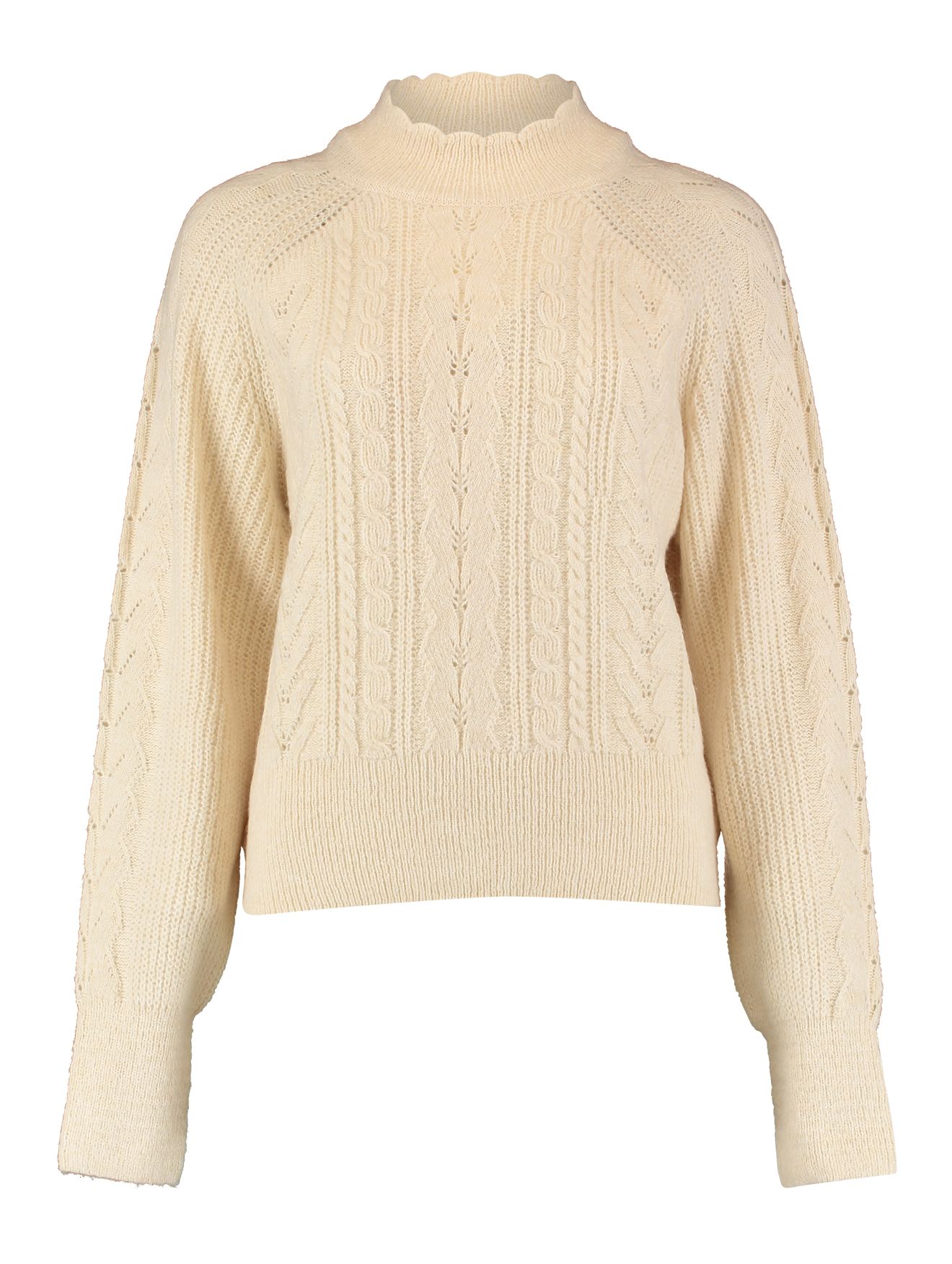 Naima Cream High Neck Jumper