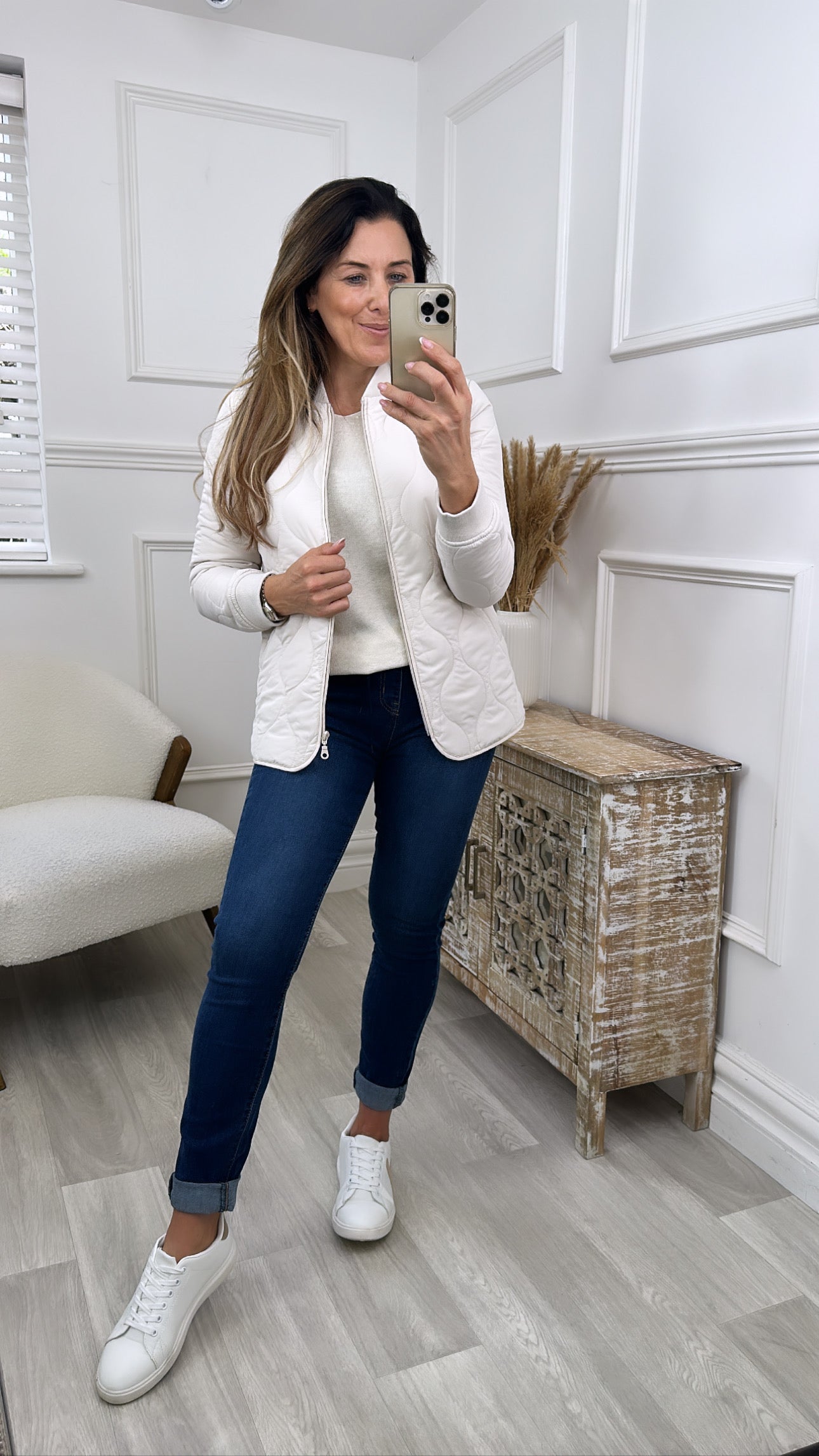 Anne Beige Cotton Blend Pullover