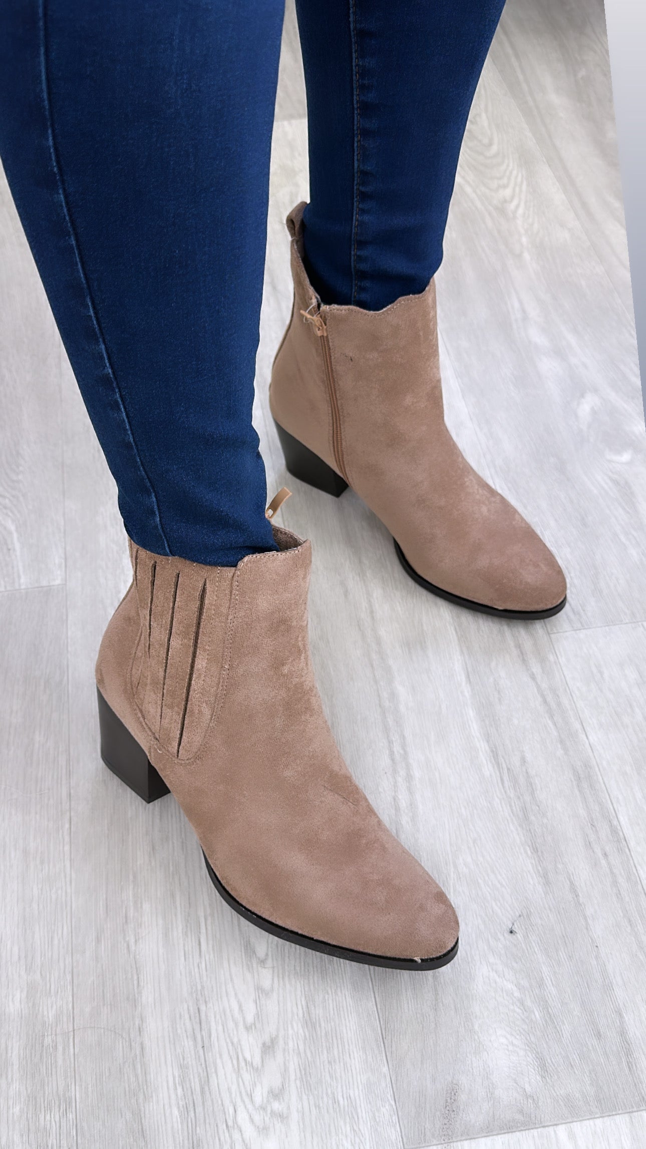 Bella Light Brown Ankle Boots