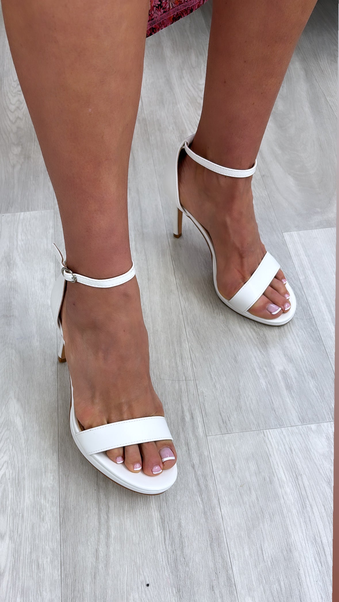 Melanie White Strappy Sandals