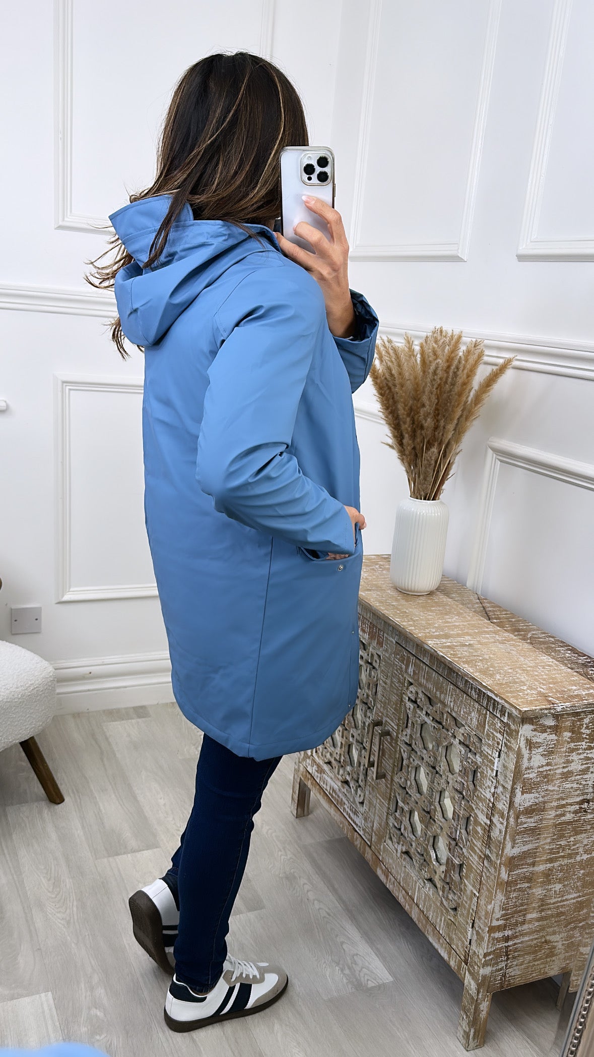 Asta Coronet Blue Long Rain Jacket