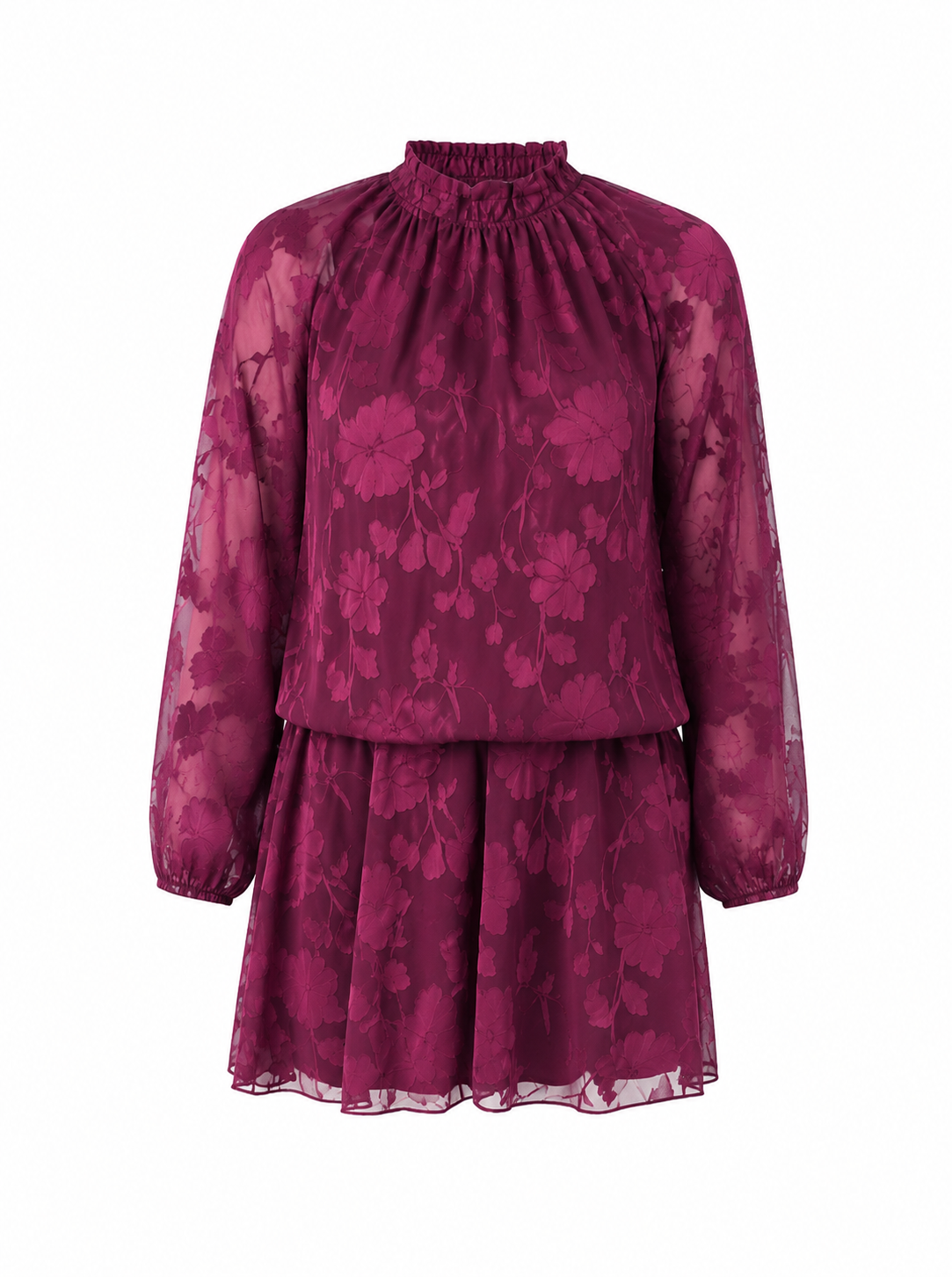 Gwen Wine Applique Dress