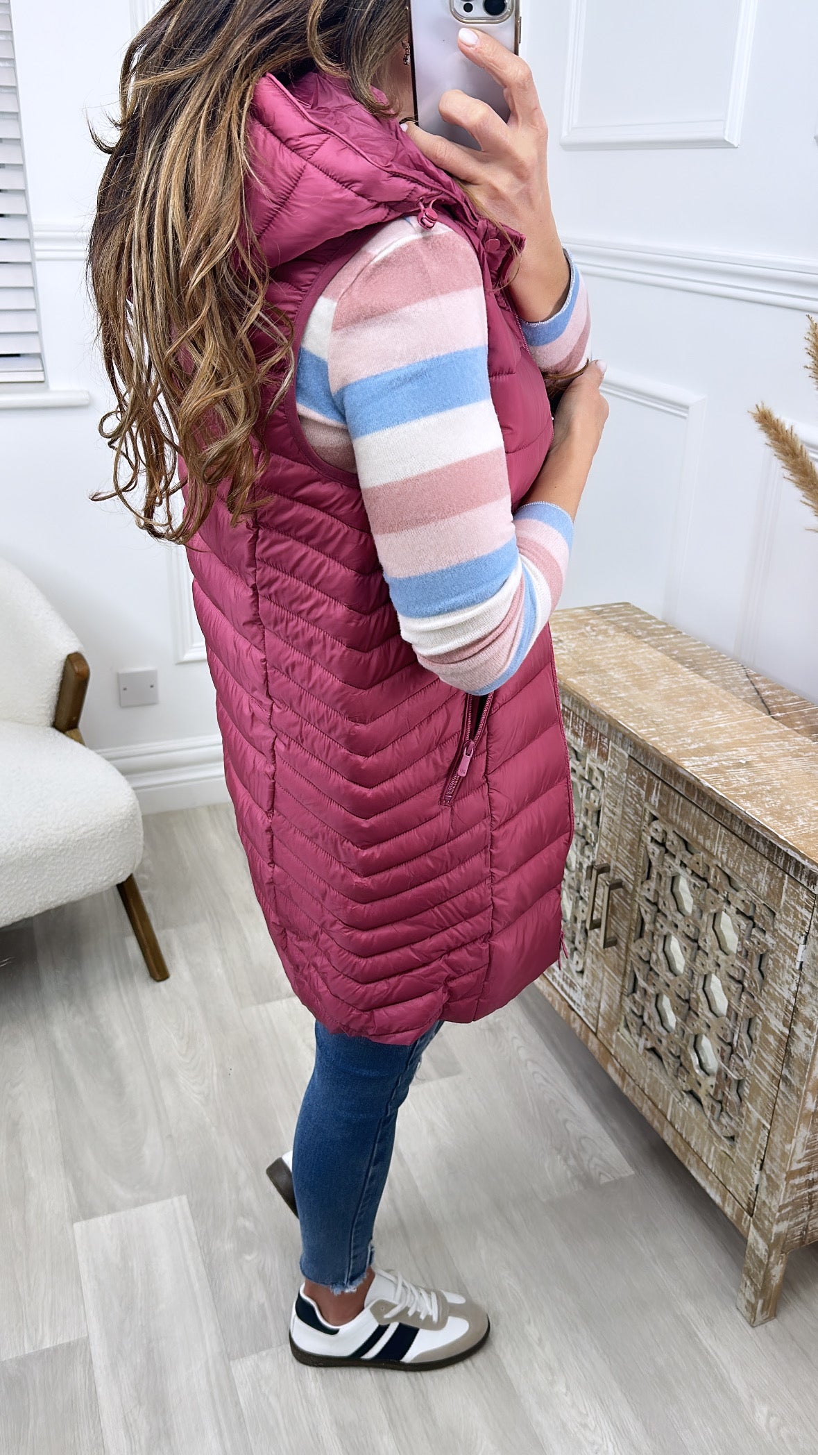 Samara Berry Quilted Gilet
