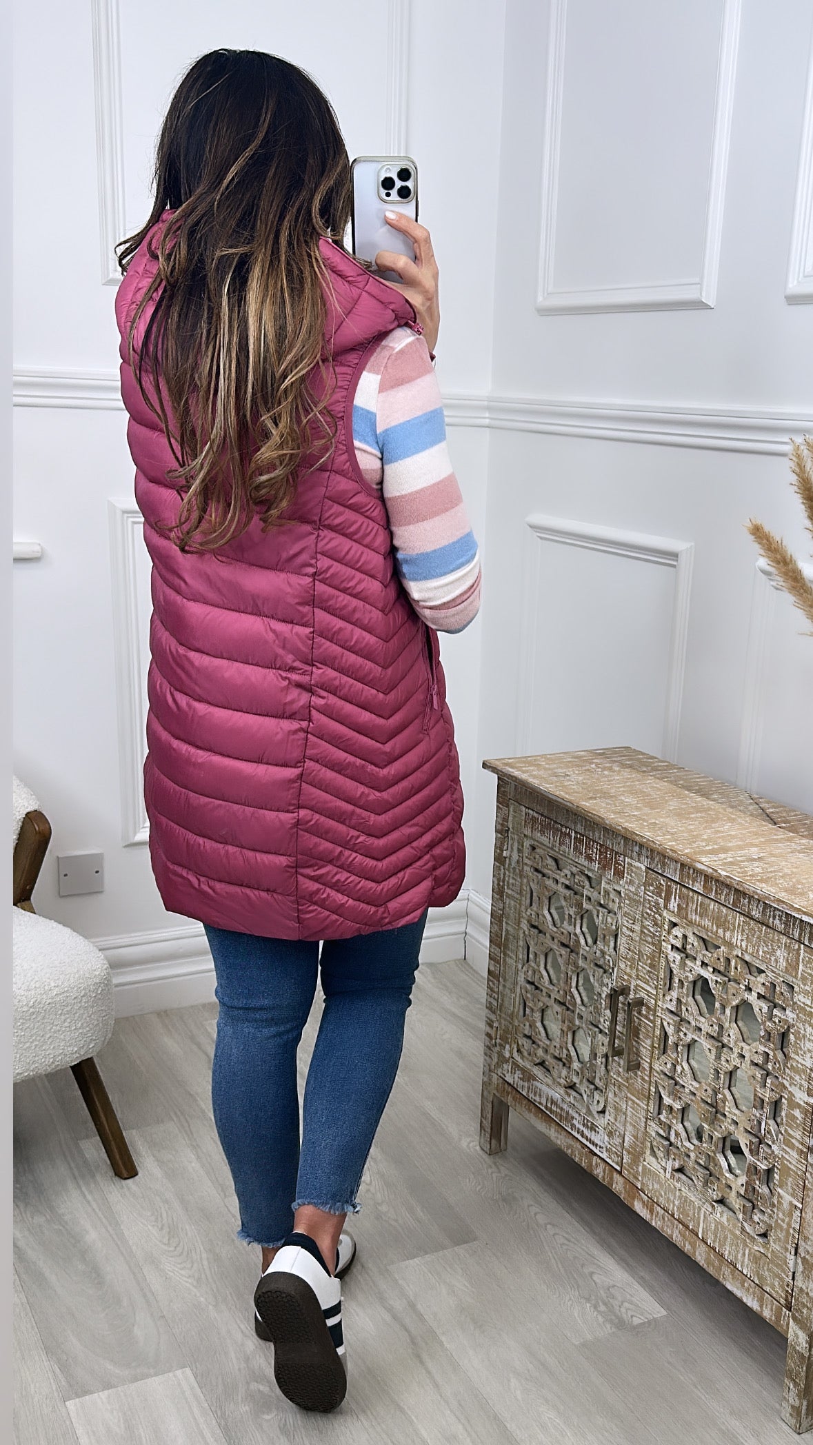 Samara Berry Quilted Gilet