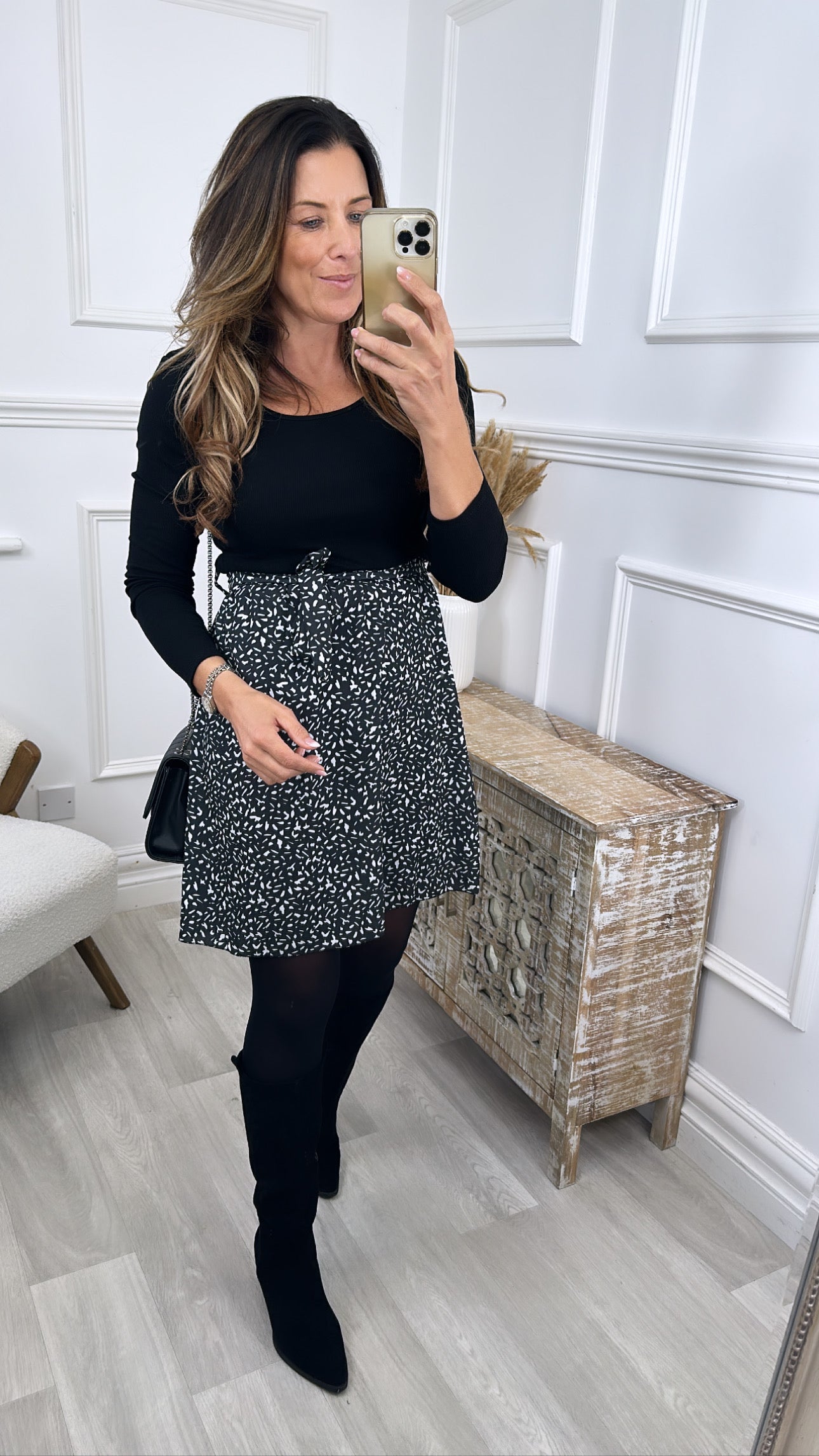 Belina Black 2 in 1 Midi Dress