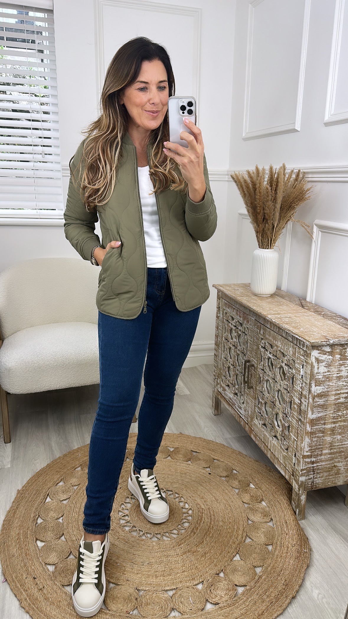 Raquel Khaki Puffer Jacket