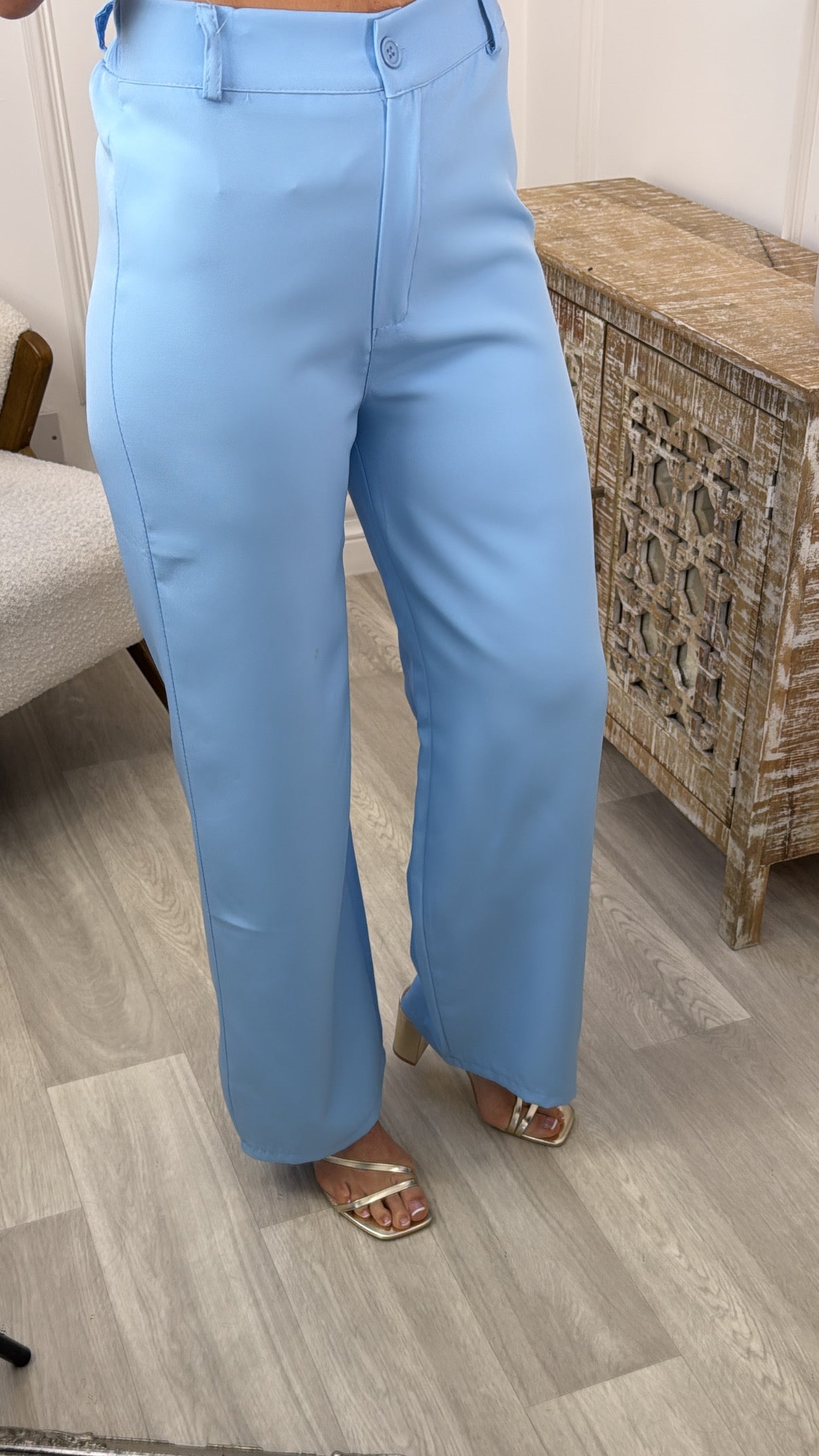 Tiana Sky Blue Waistcoat And Trousers Co-Ord