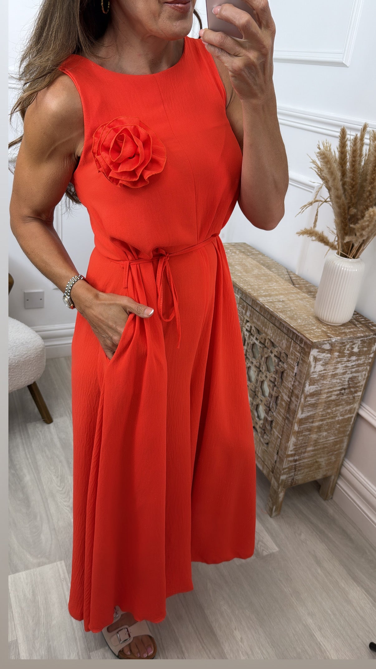 Matilda Orange Wide Leg Jumpsuit