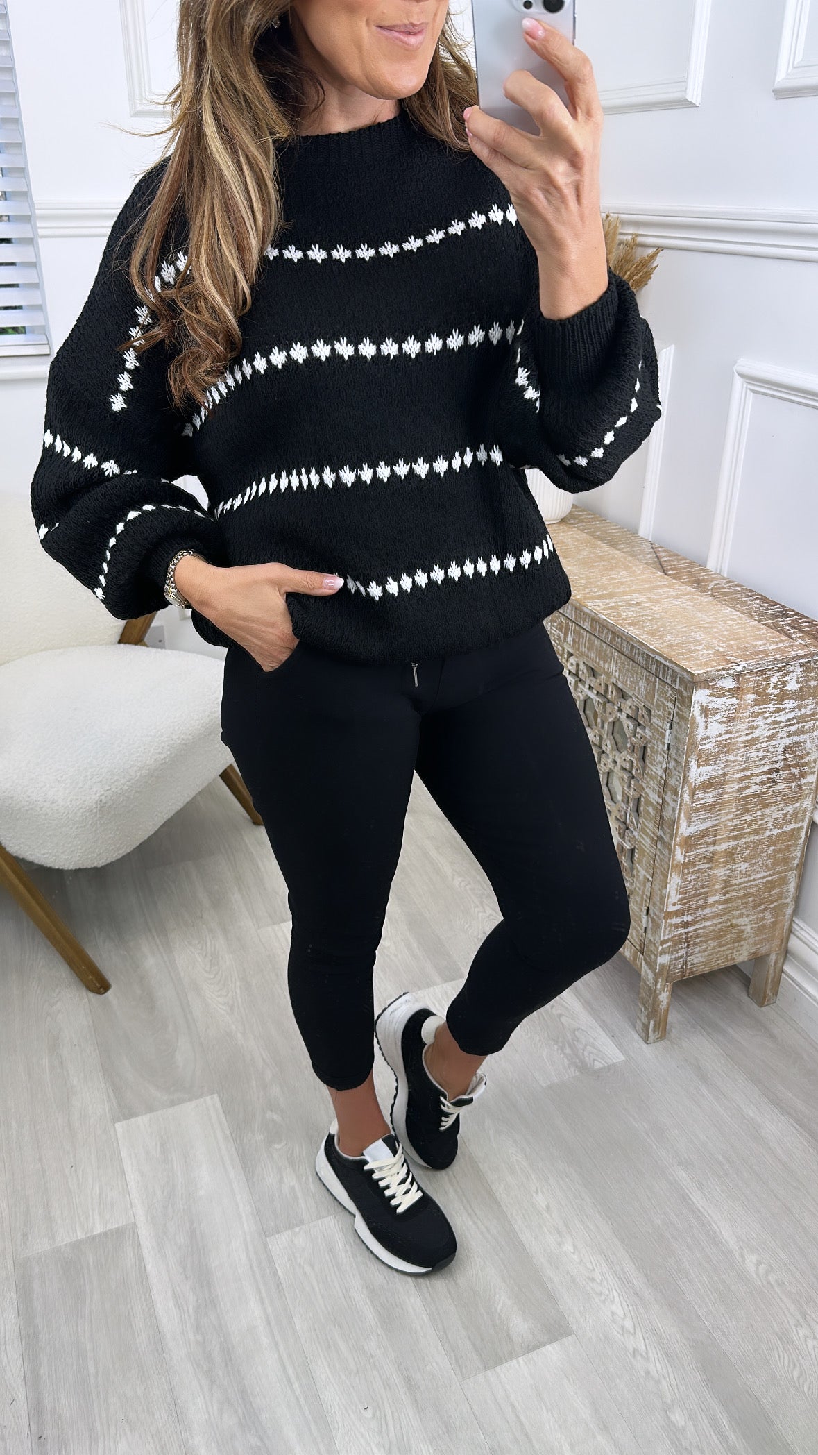 Nora-Jane Black Oversized Sweater