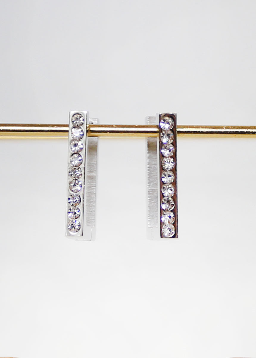 Janny Silver Square Hoop Earrings
