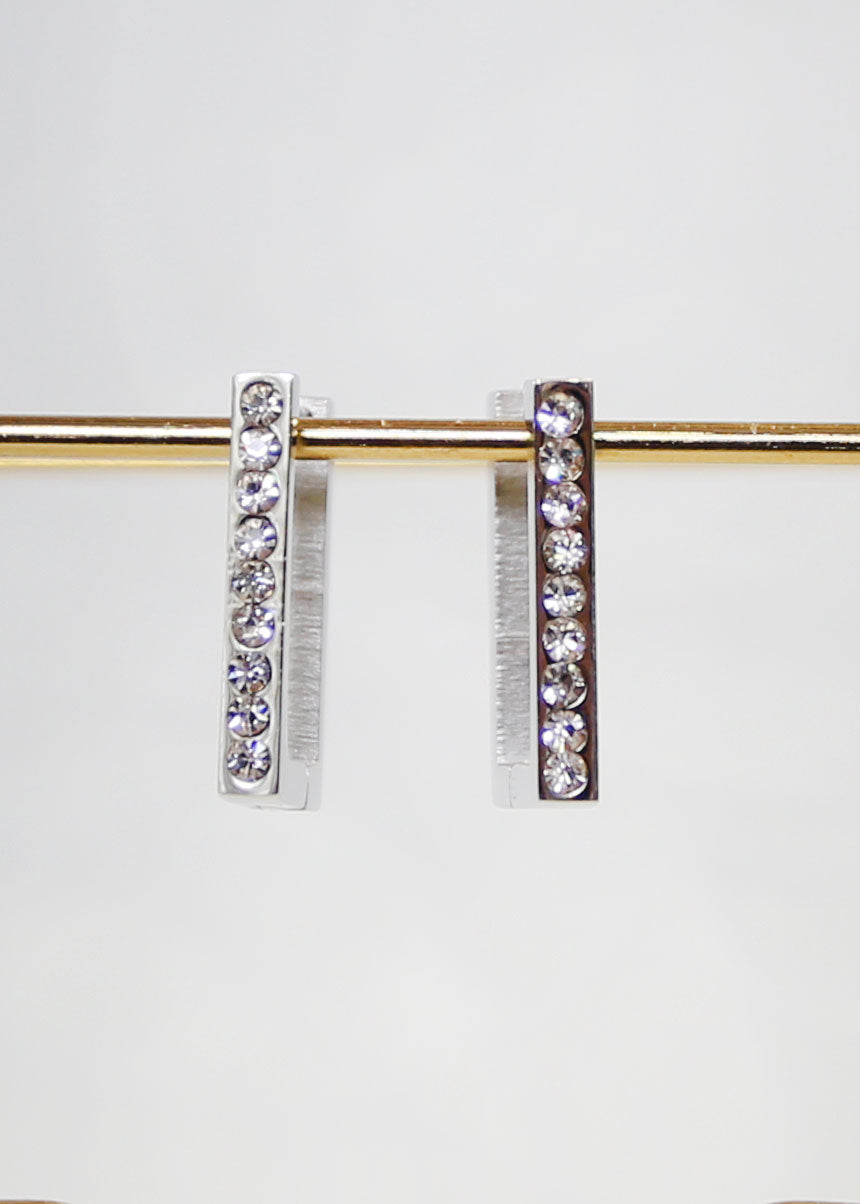 Janny Silver Square Hoop Earrings