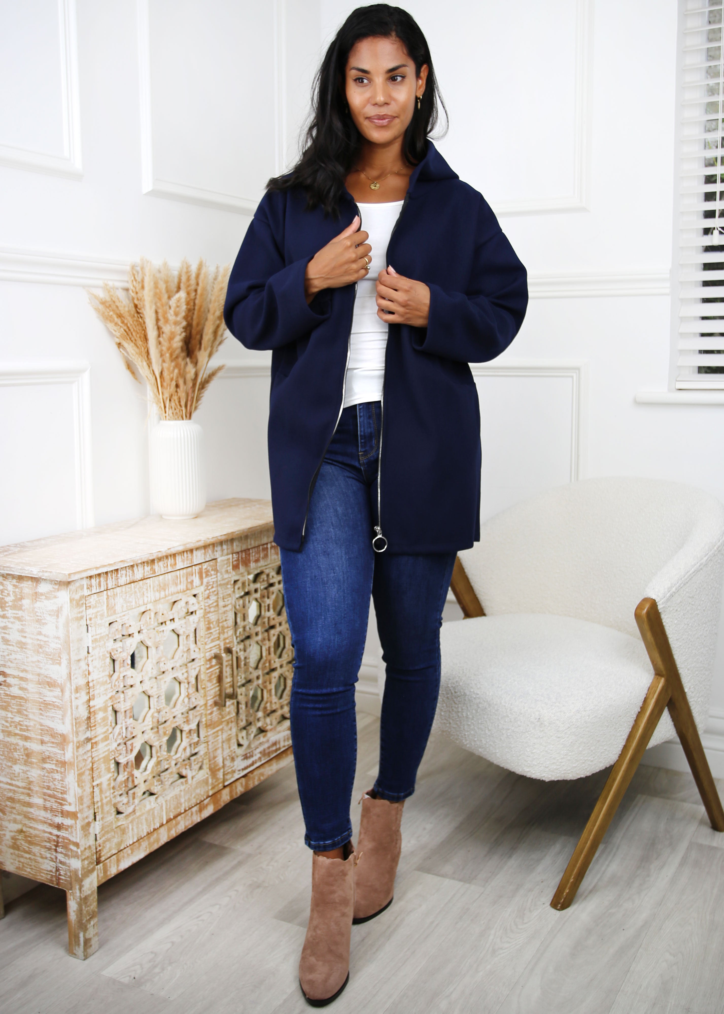 Mags Navy Hooded Zippy