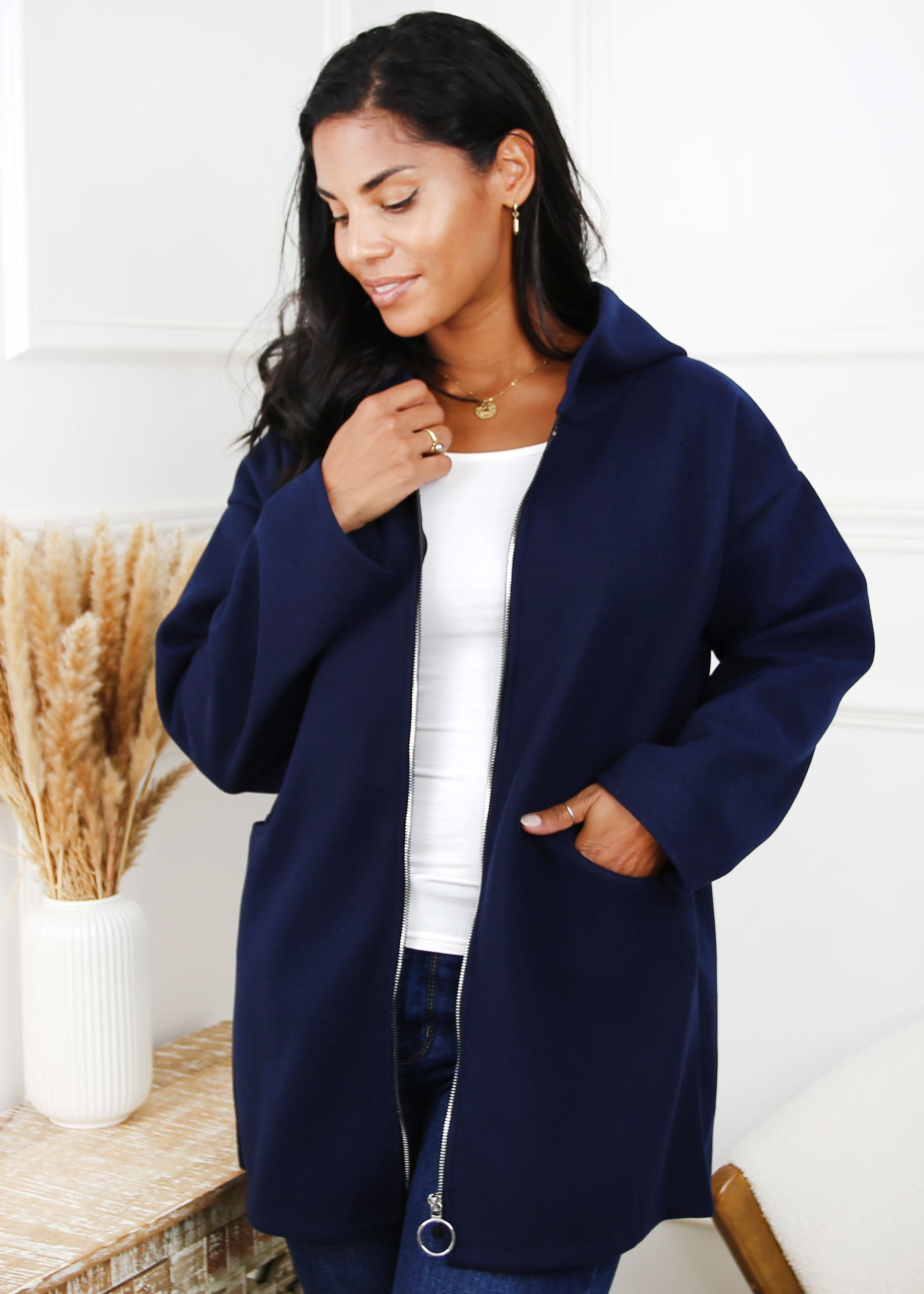Mags Navy Hooded Zippy