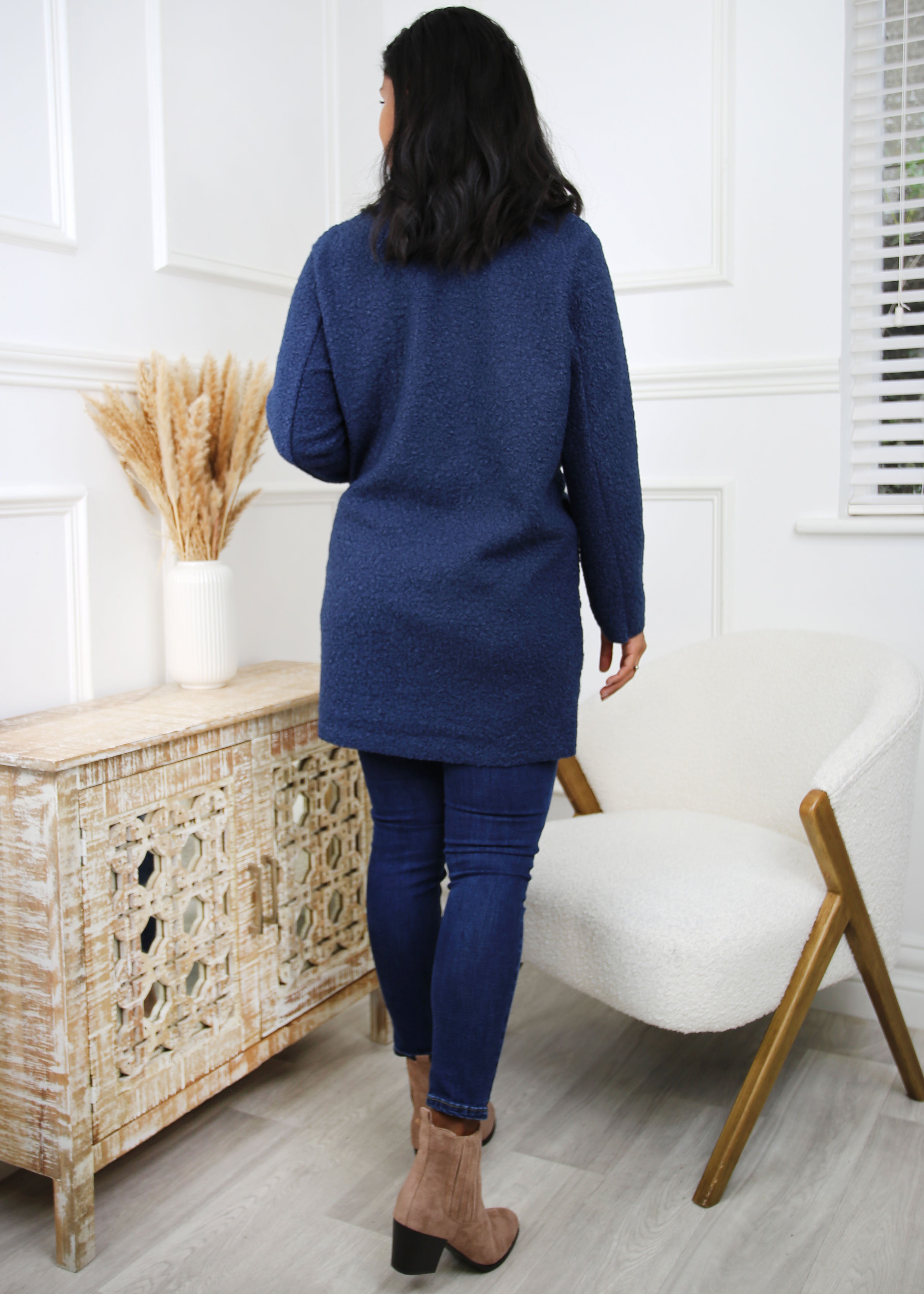 Judith Navy One Button Coat