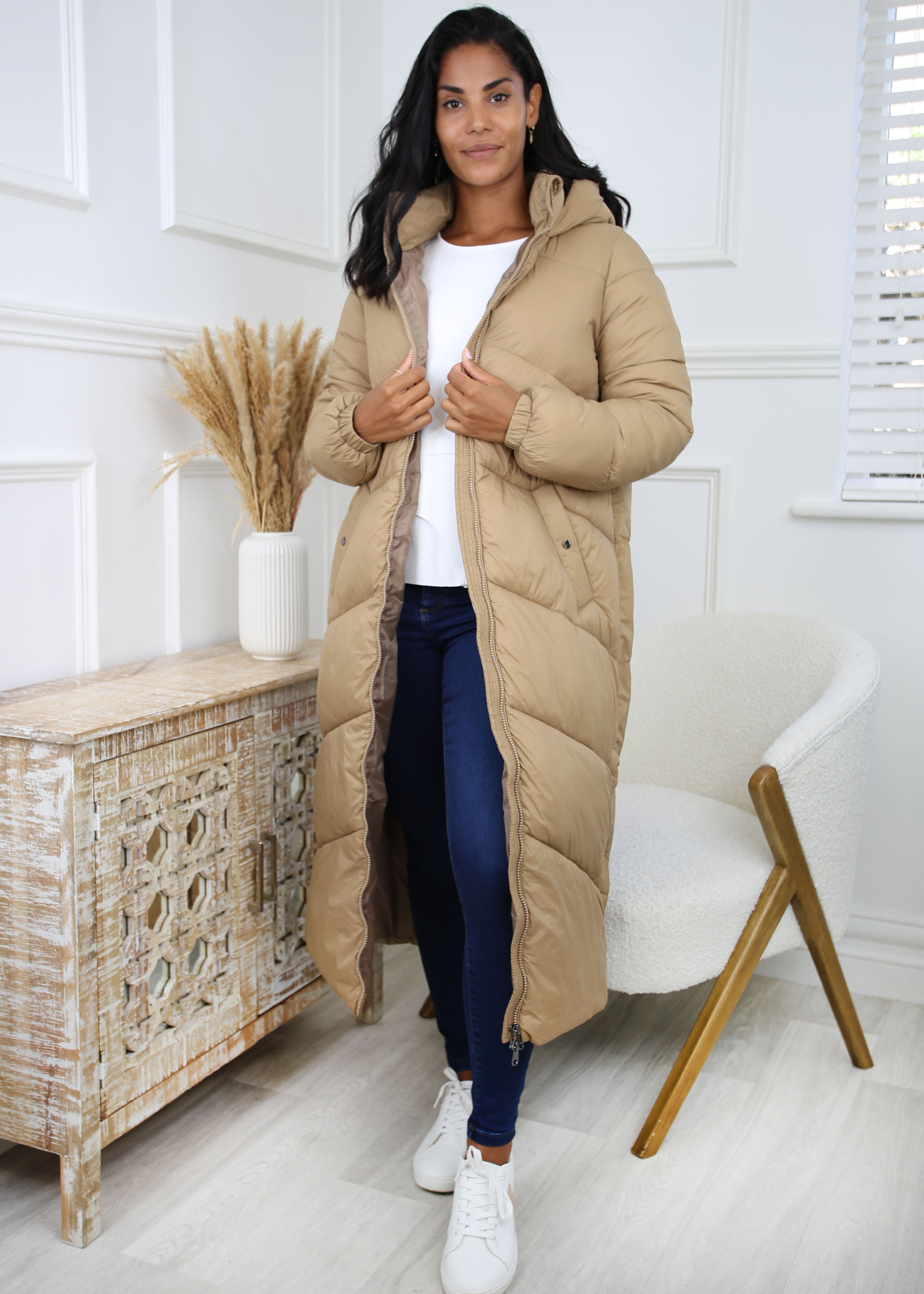 Uppsala Tiger Eye Long Puffer Coat