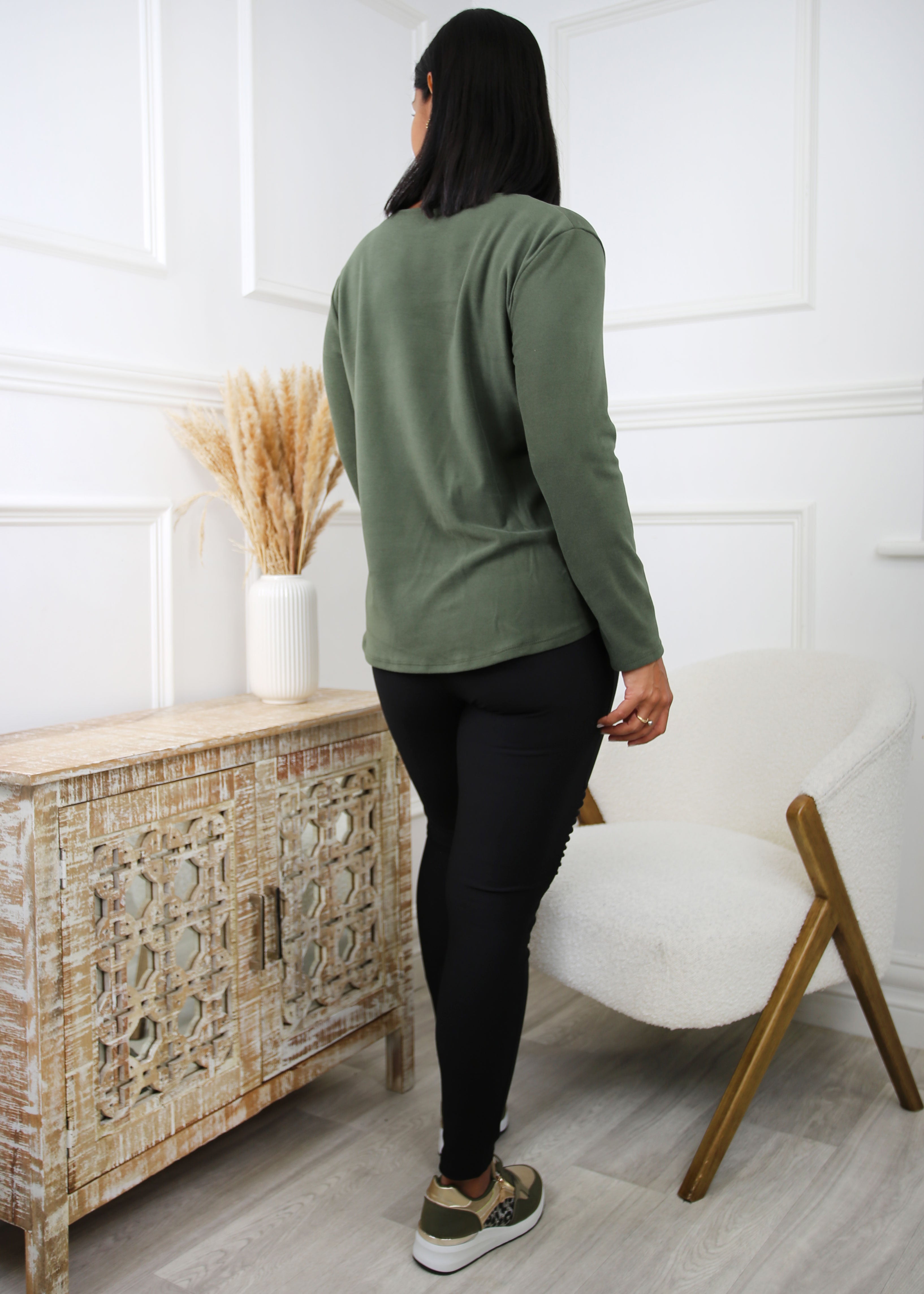 Renata Khaki Necklace Top