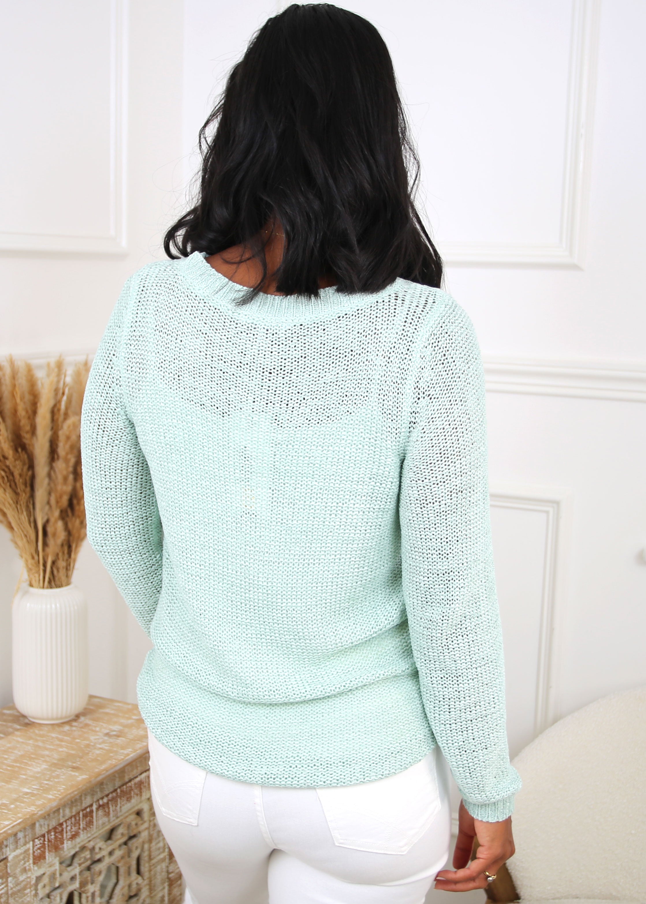 Geena Harbor Grey Textured Pullover