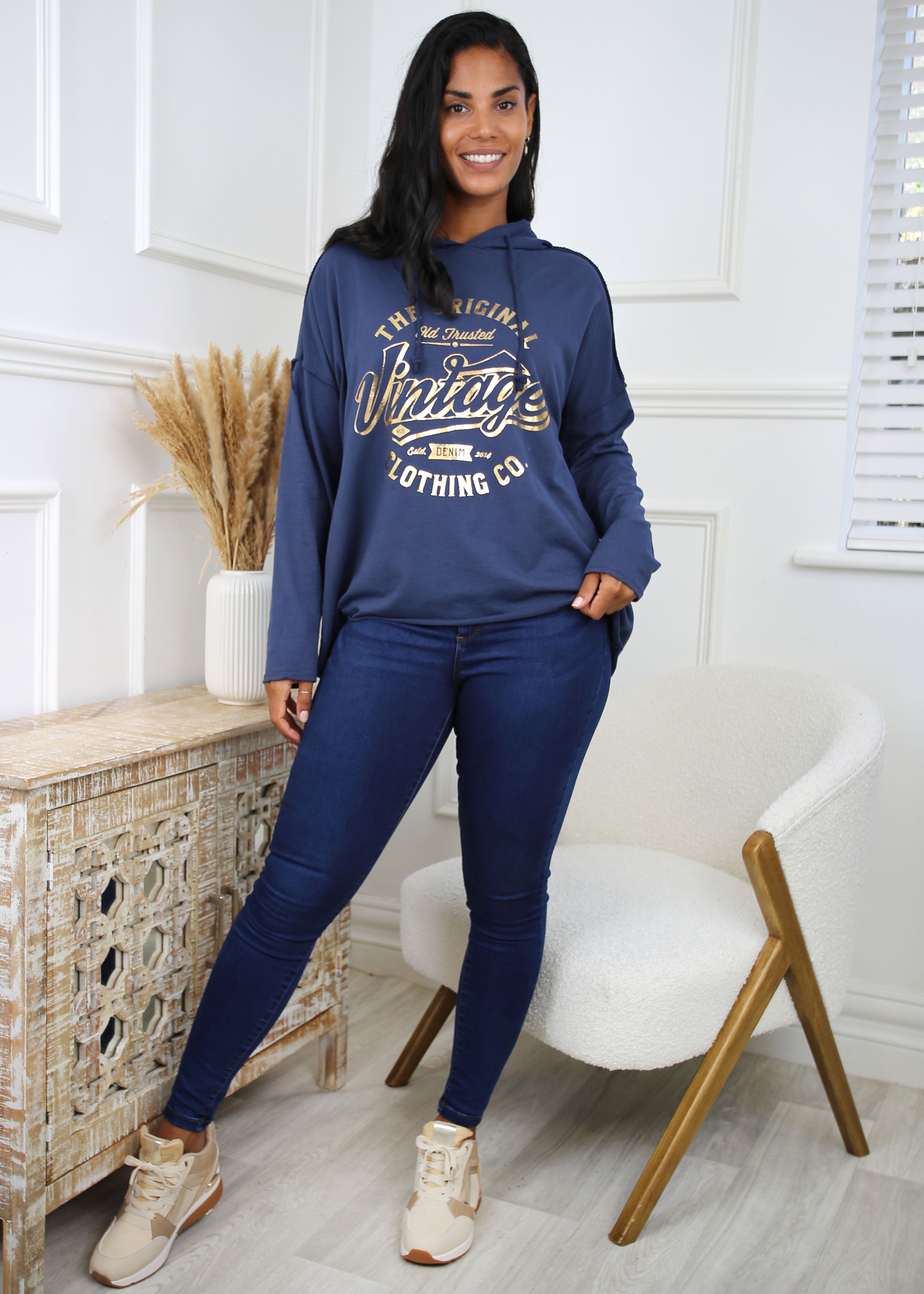 Norella Blue Vintage Hoodie