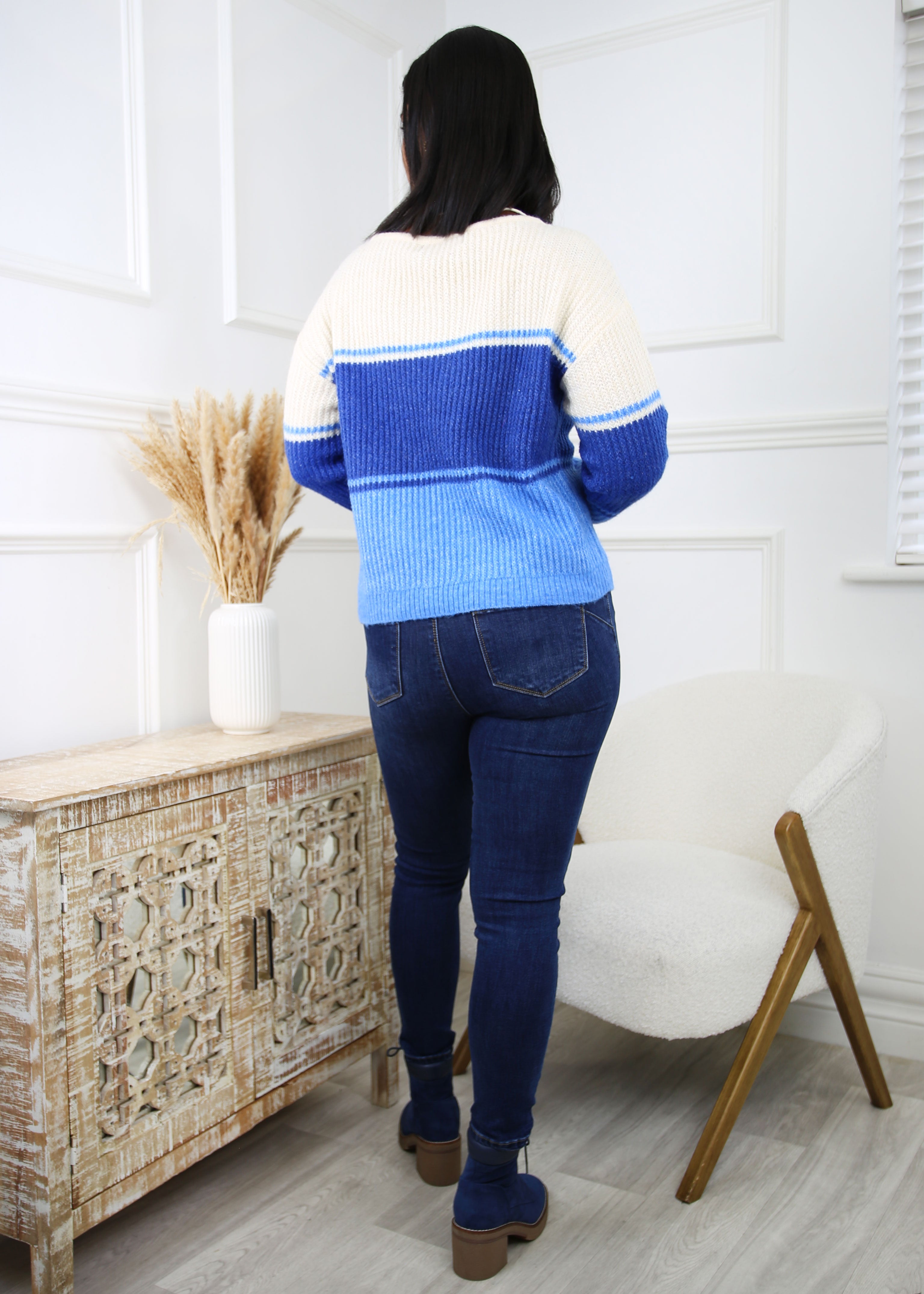 Celin Beacoup Blue Striped Jumper