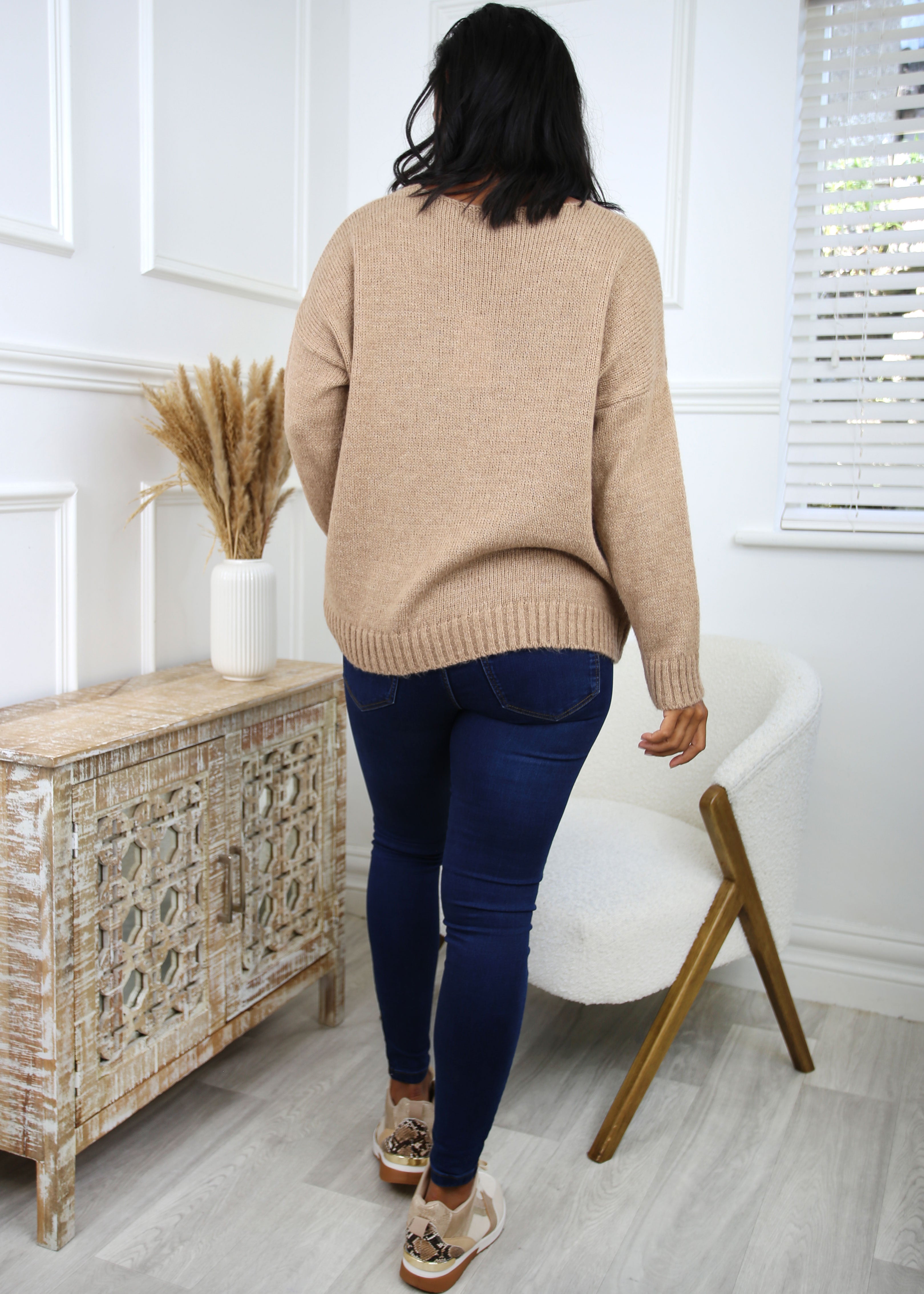 Marsali Brown Heart Jumper