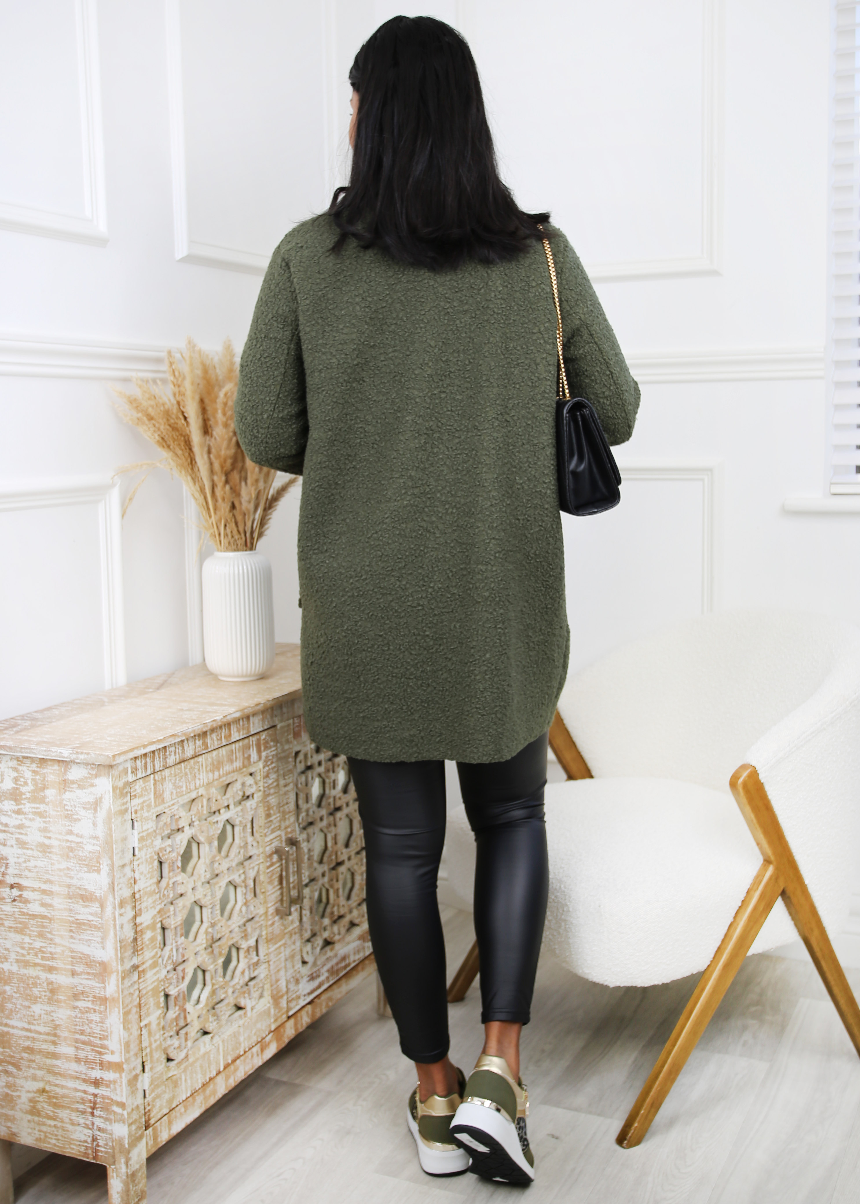 Judith Khaki One Button Coat