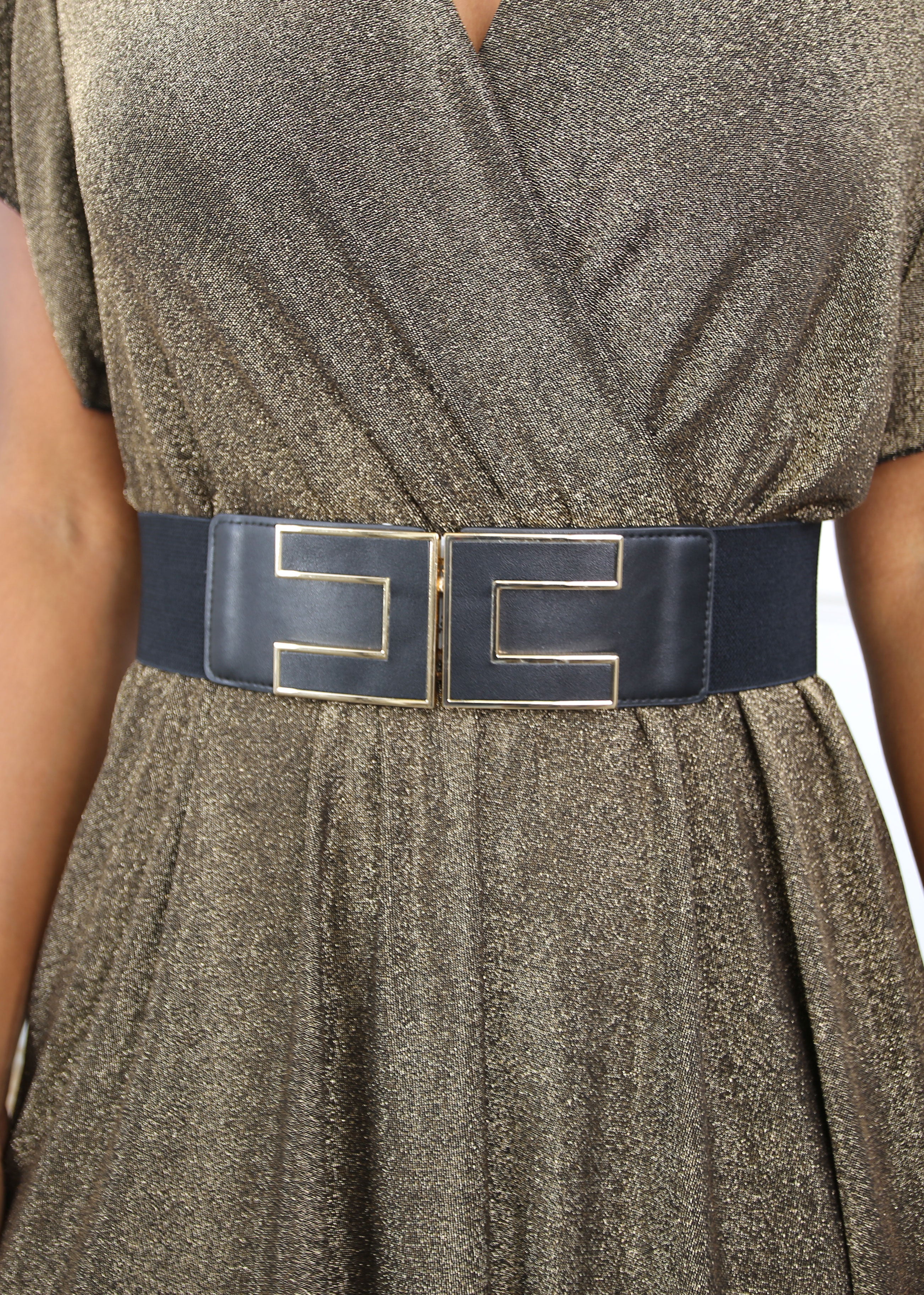Denver Black Elastic Waist Belt