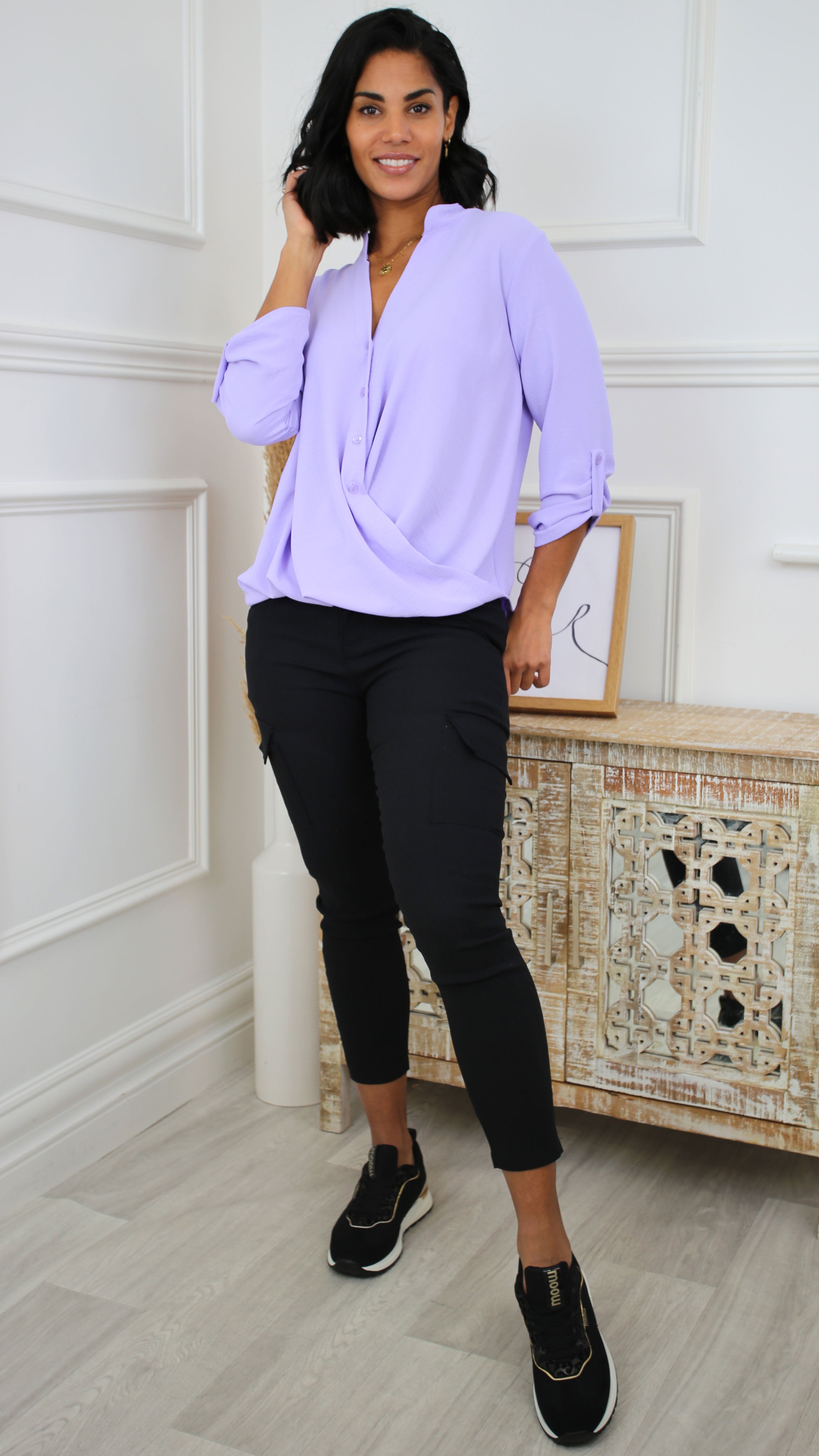 Darcy Lilac Wrap Blouse