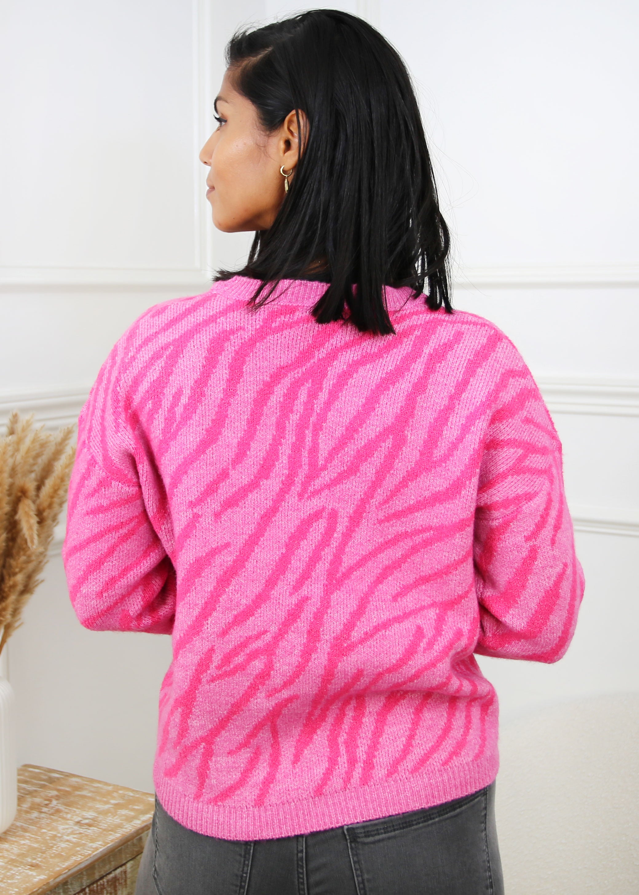 Emmy Pink Animal Print Pullover