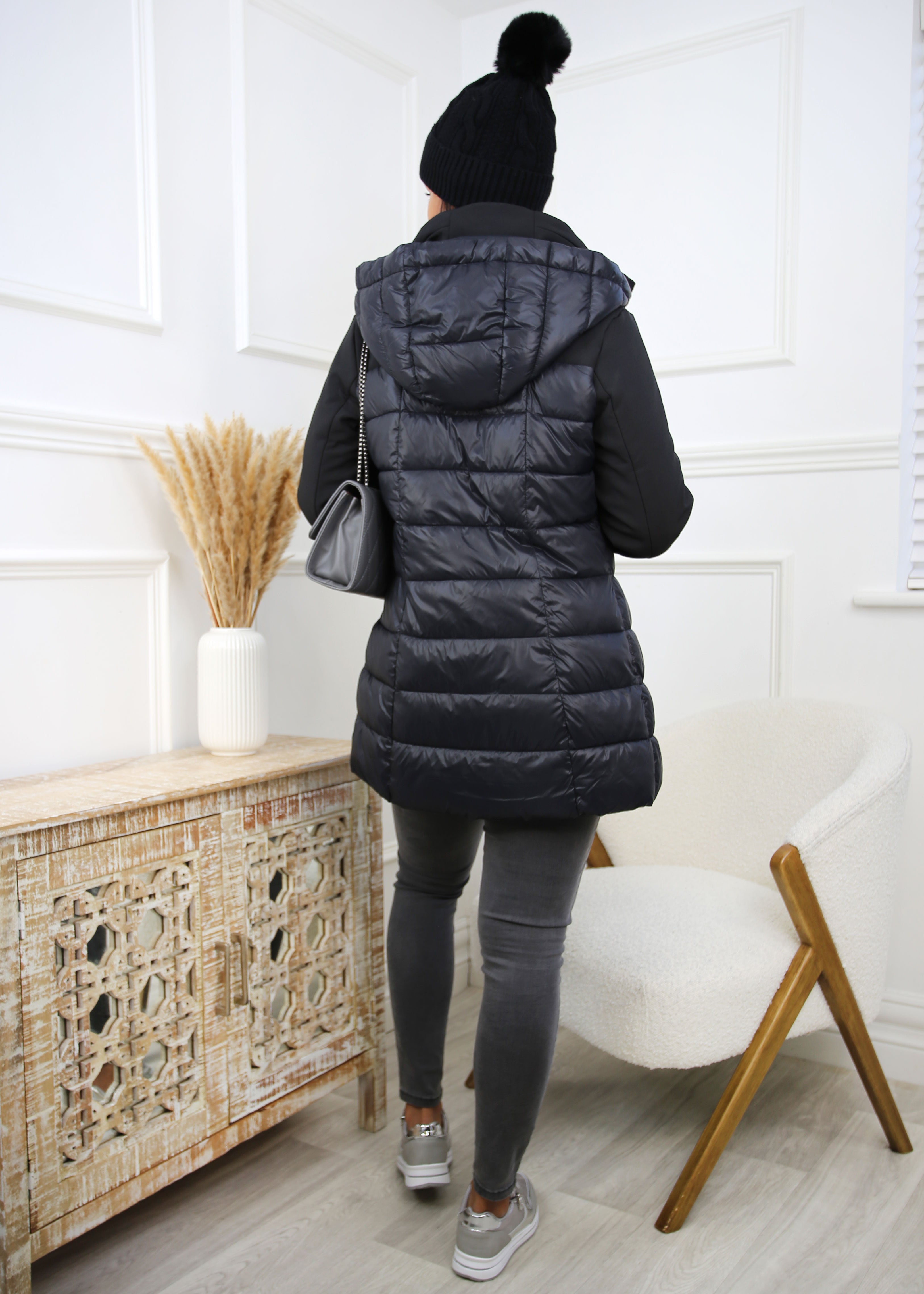 Sophie Black Mix Puffer Coat
