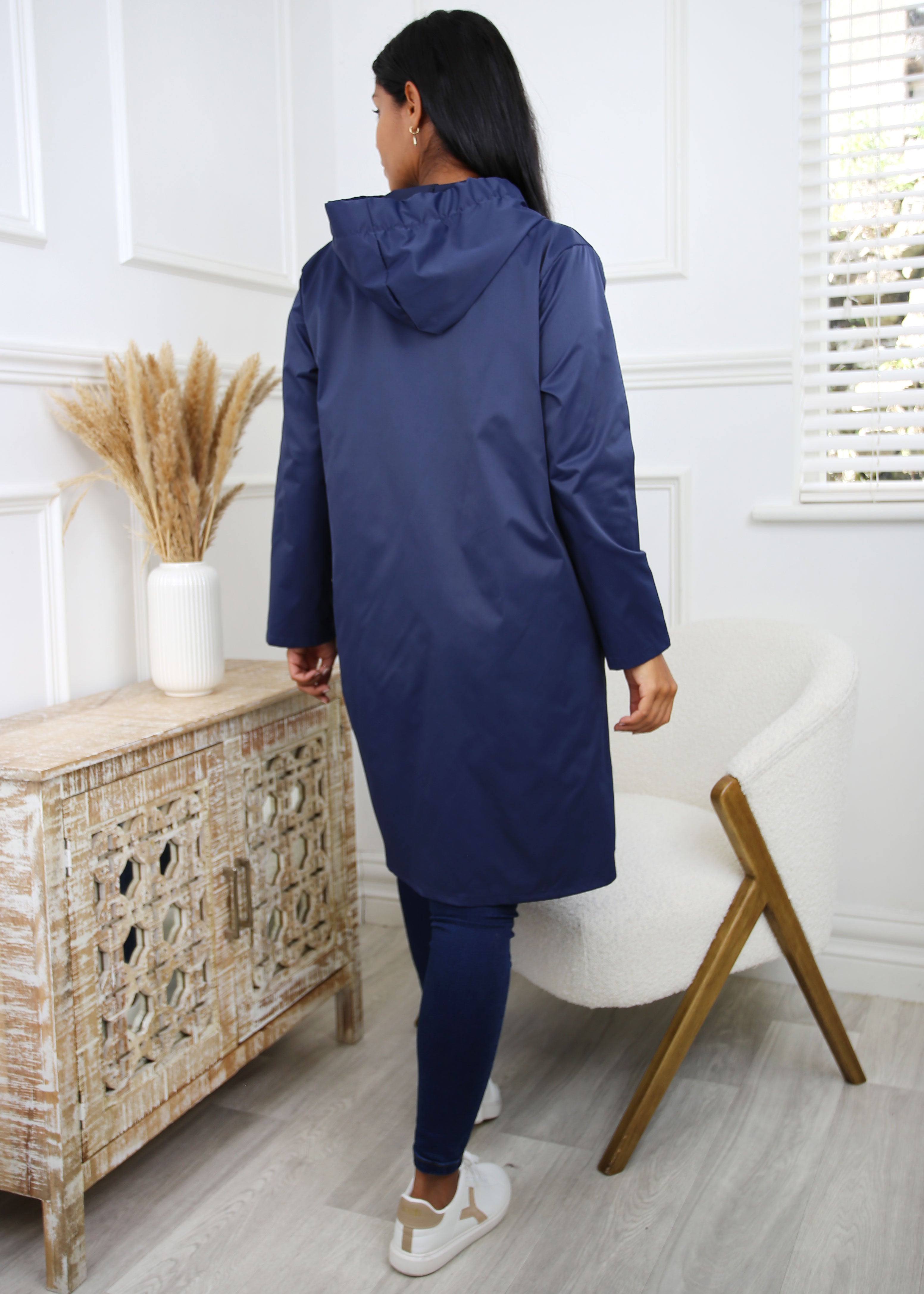 Yoko Navy Duster Coat