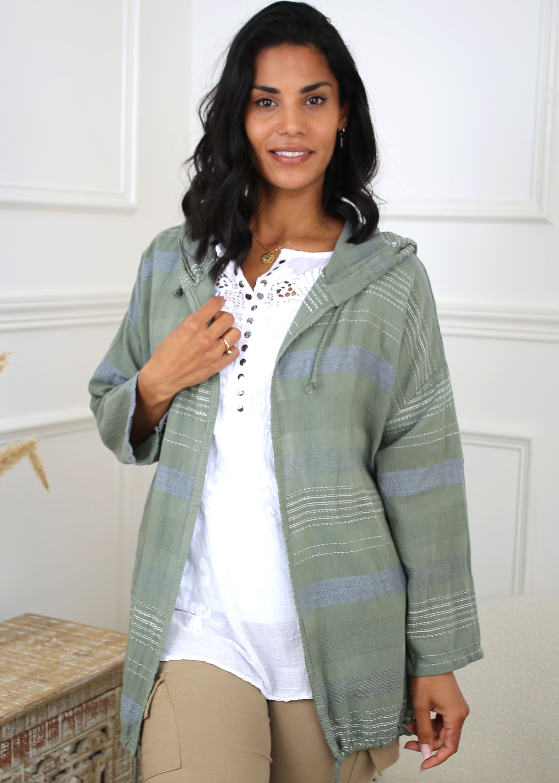 Lorena Khaki Summer Cover Up