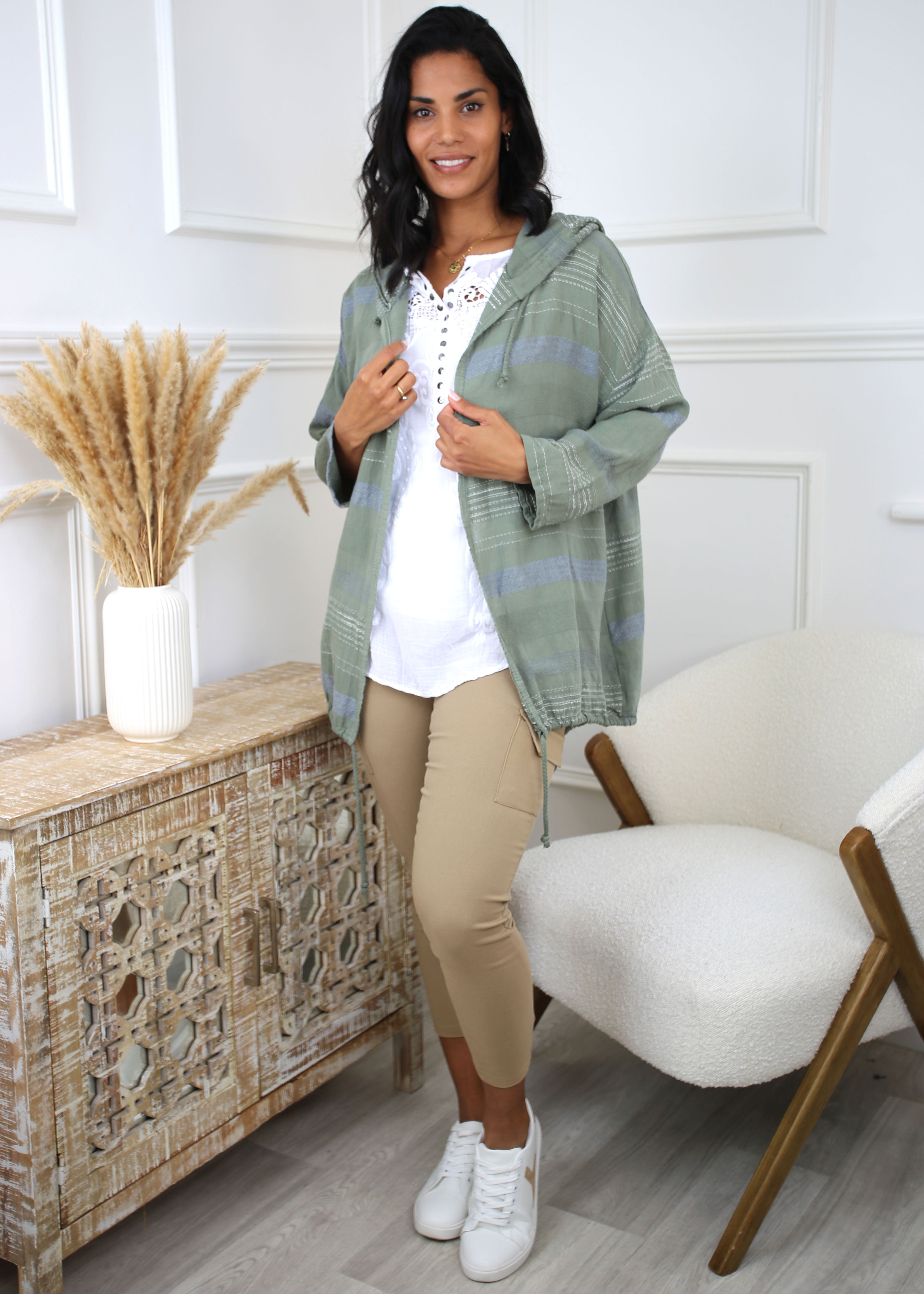 Lorena Khaki Summer Cover Up