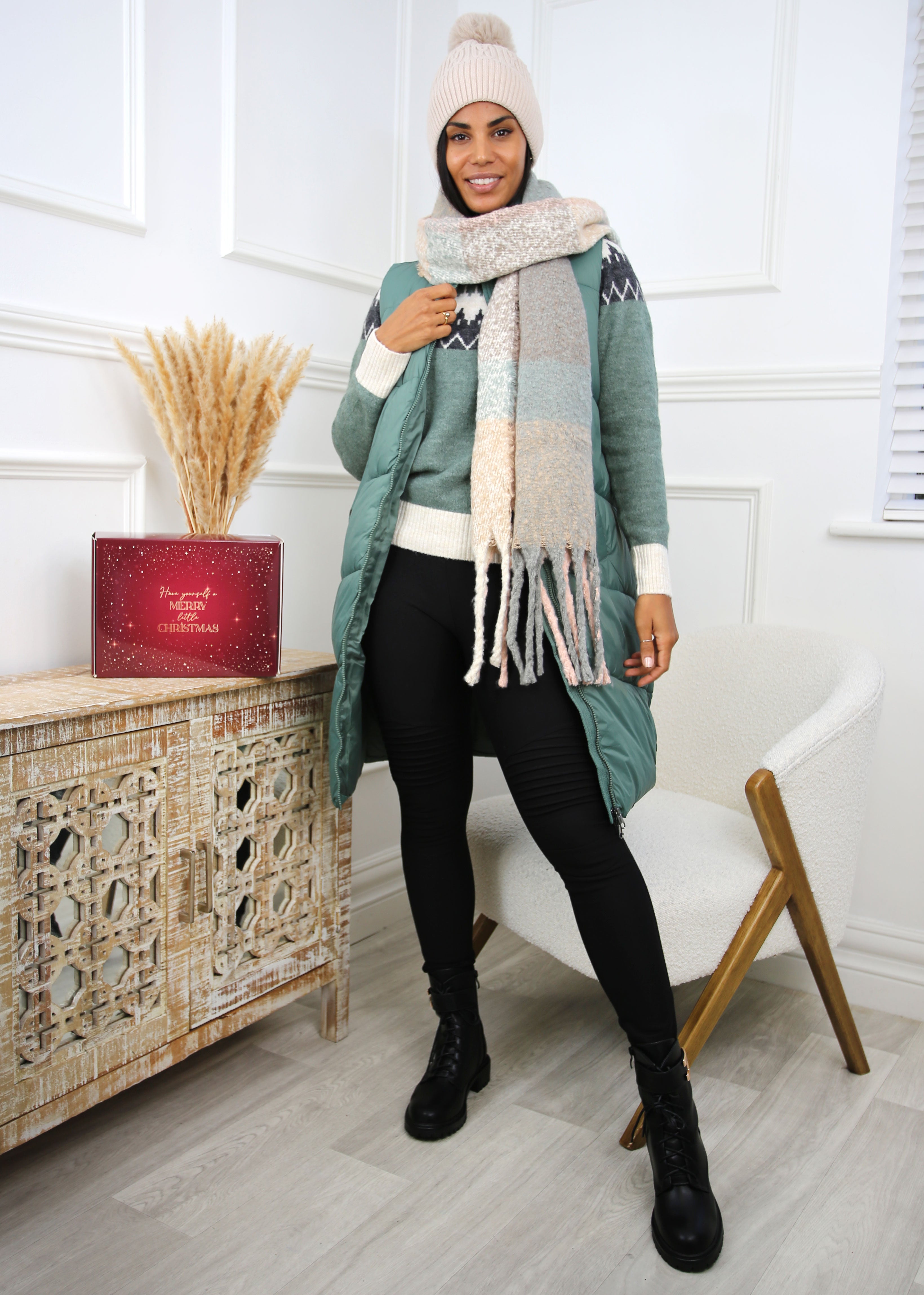 Uppsala Dark Green Padded Gilet