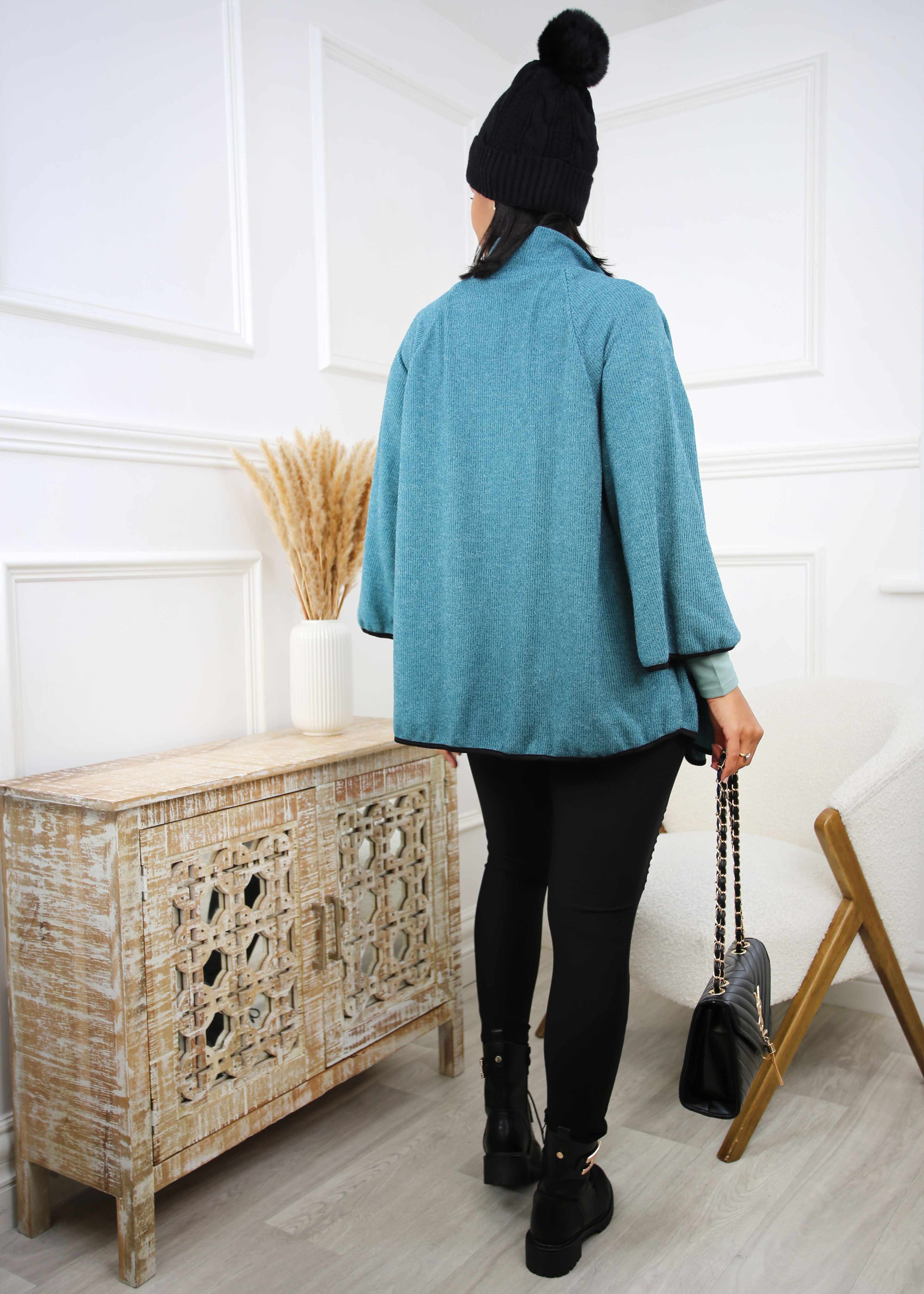 Loyola Petrol Blue Cape Shrug