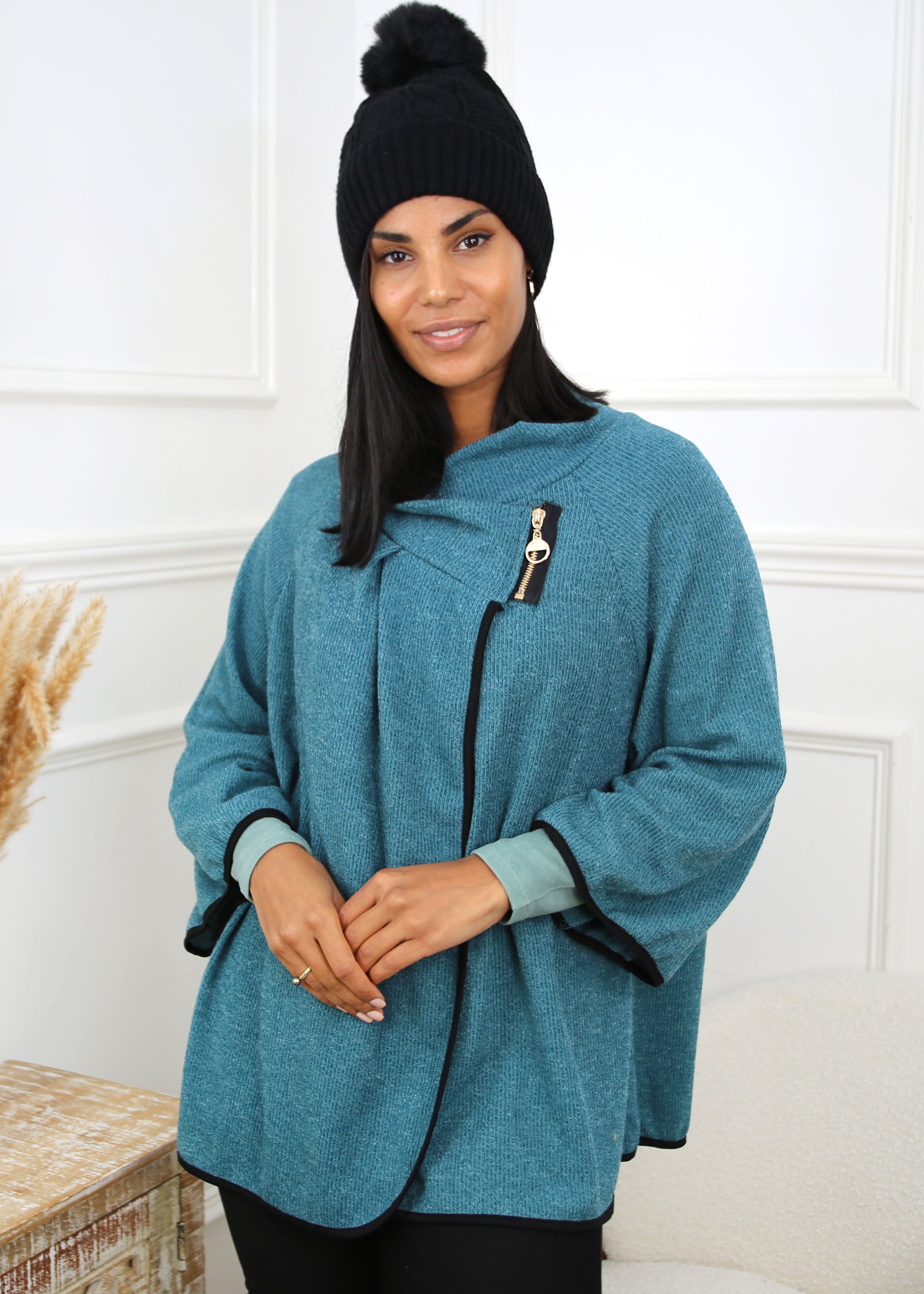 Loyola Petrol Blue Cape Shrug