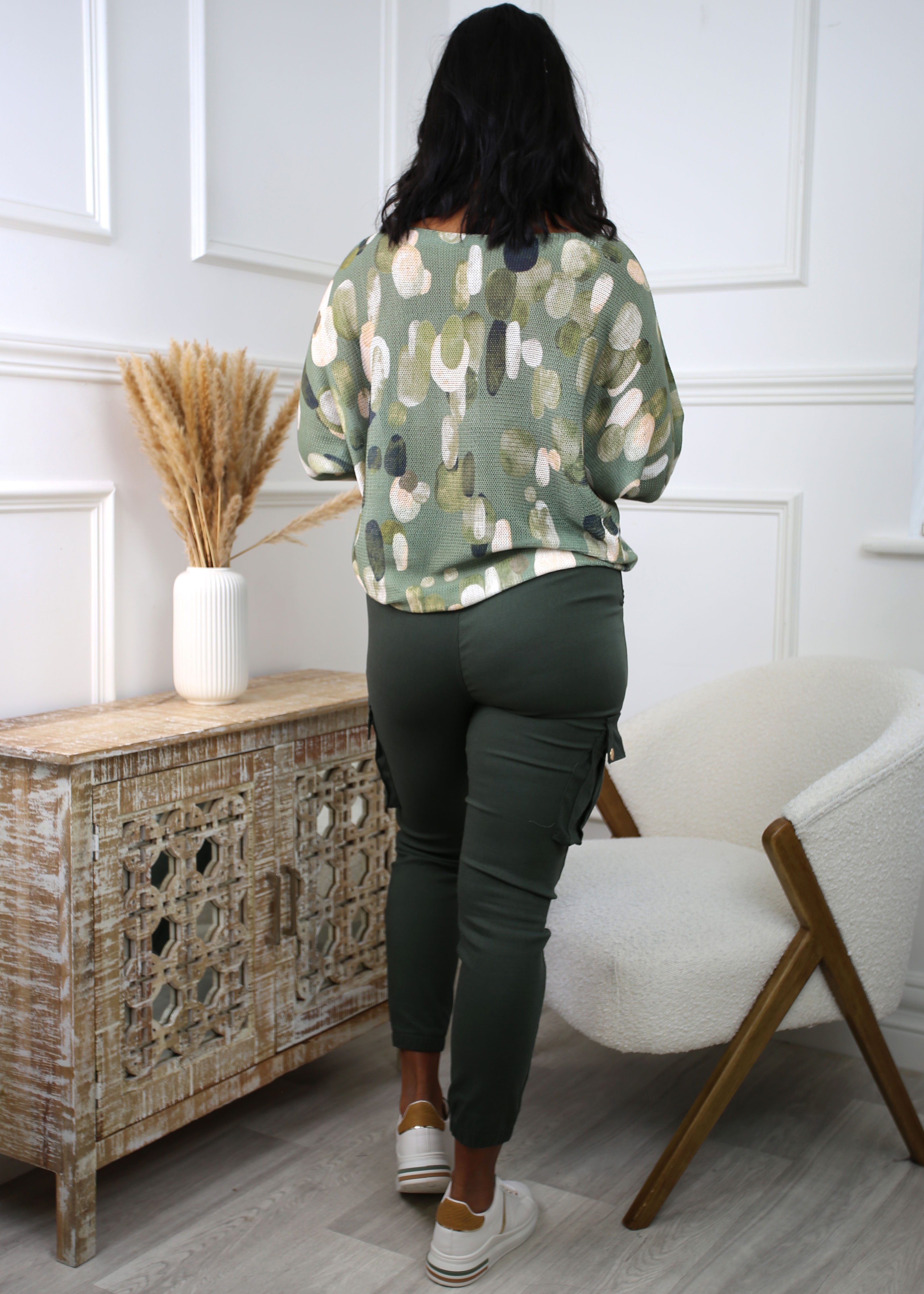 Nancy Green Circle Print Top