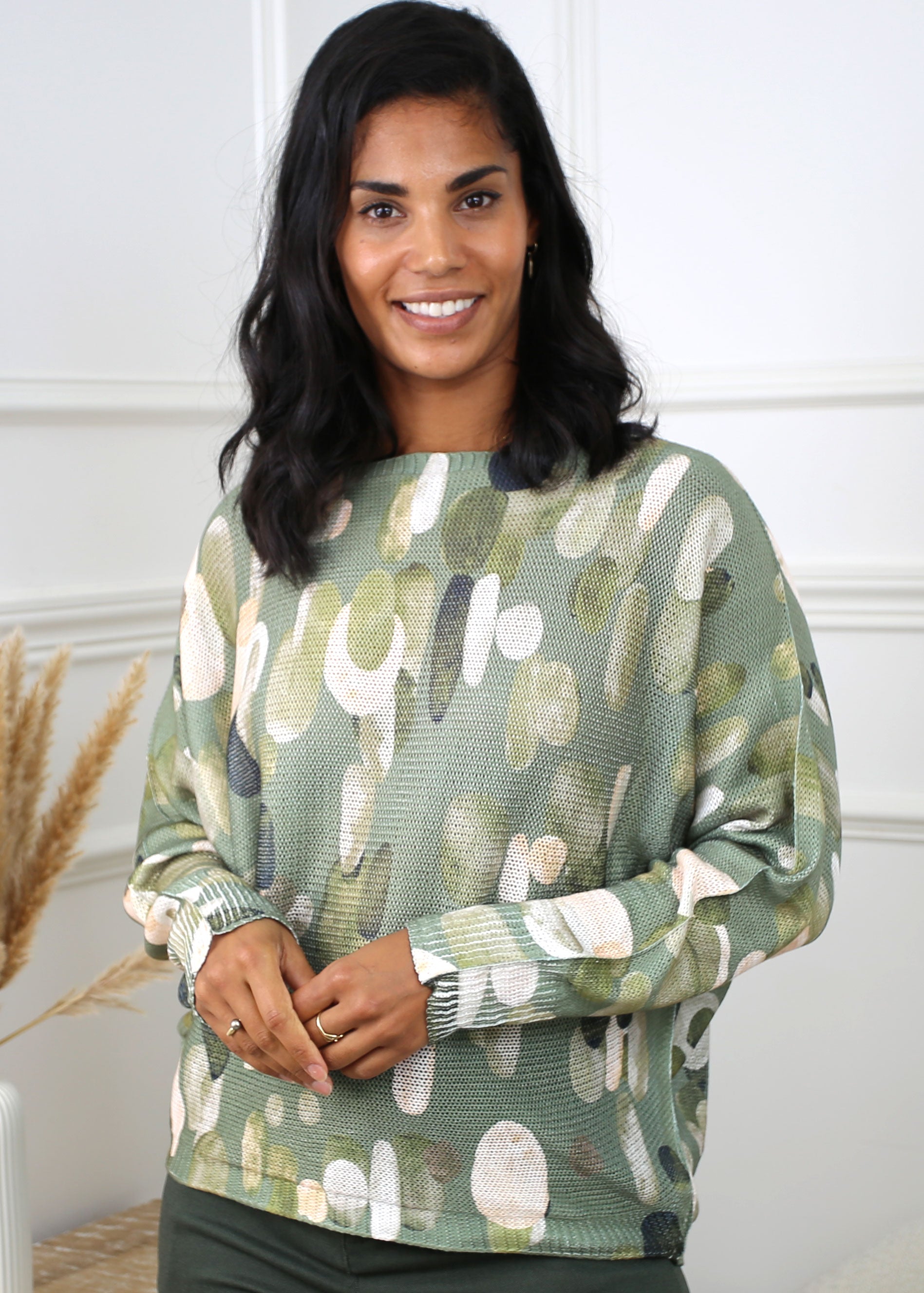 Nancy Green Circle Print Top