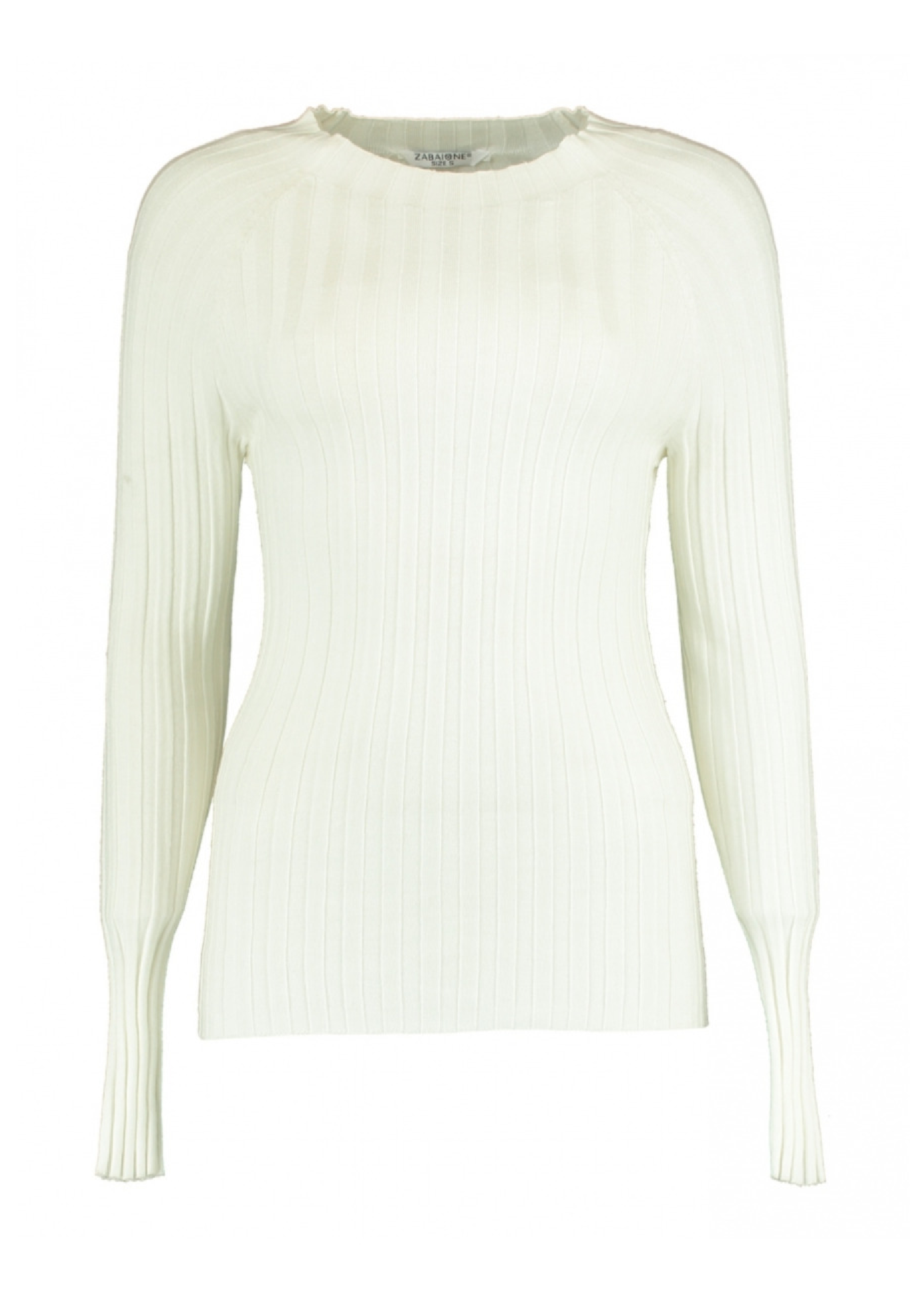 Margo Offwhite Ribbed Knit Top