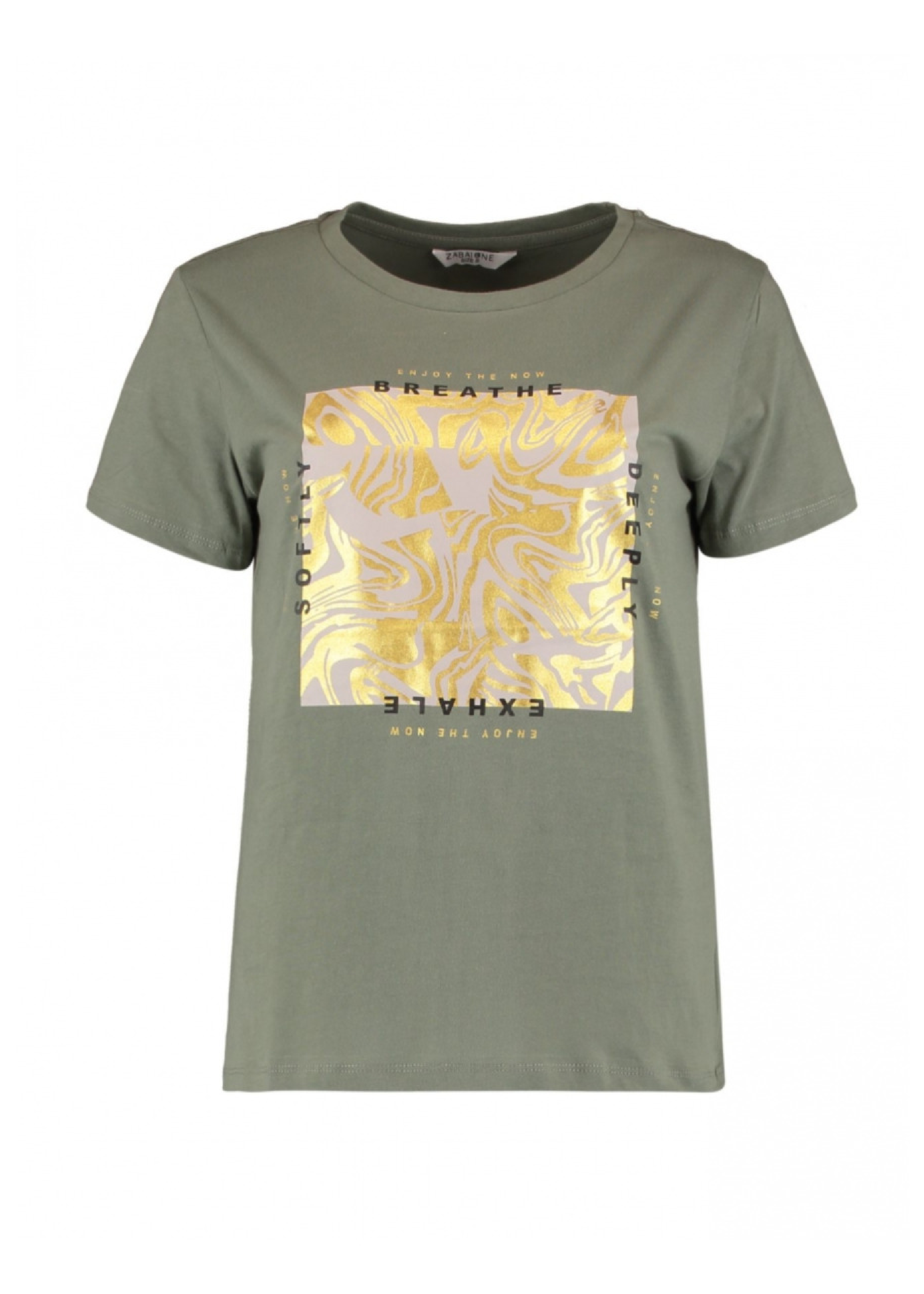 Brooklyn Khaki Foil Square T-Shirt