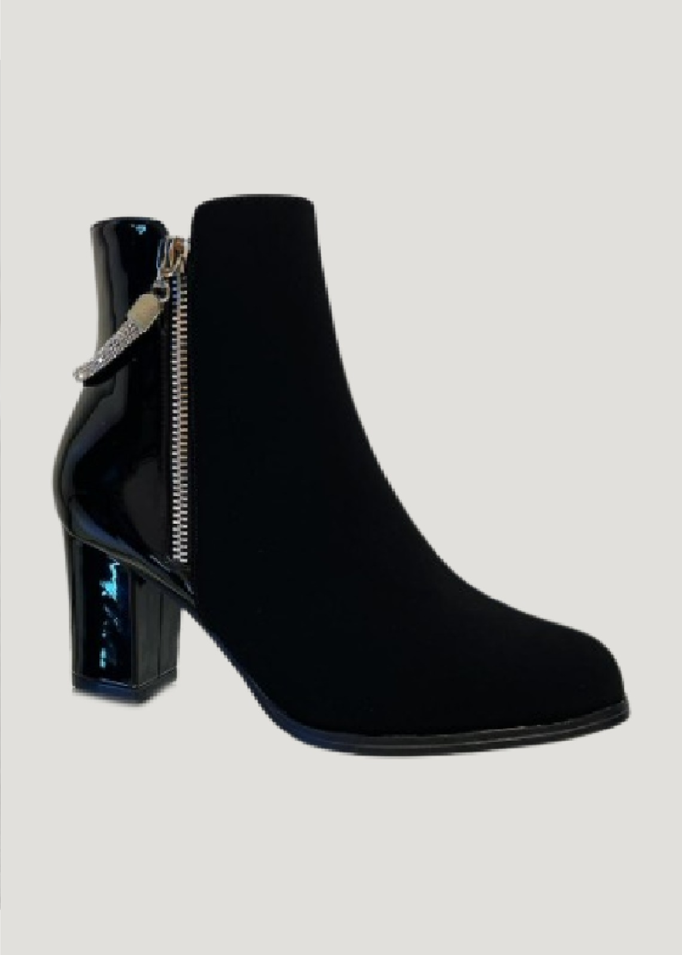 Melary Black Side Zip Boots