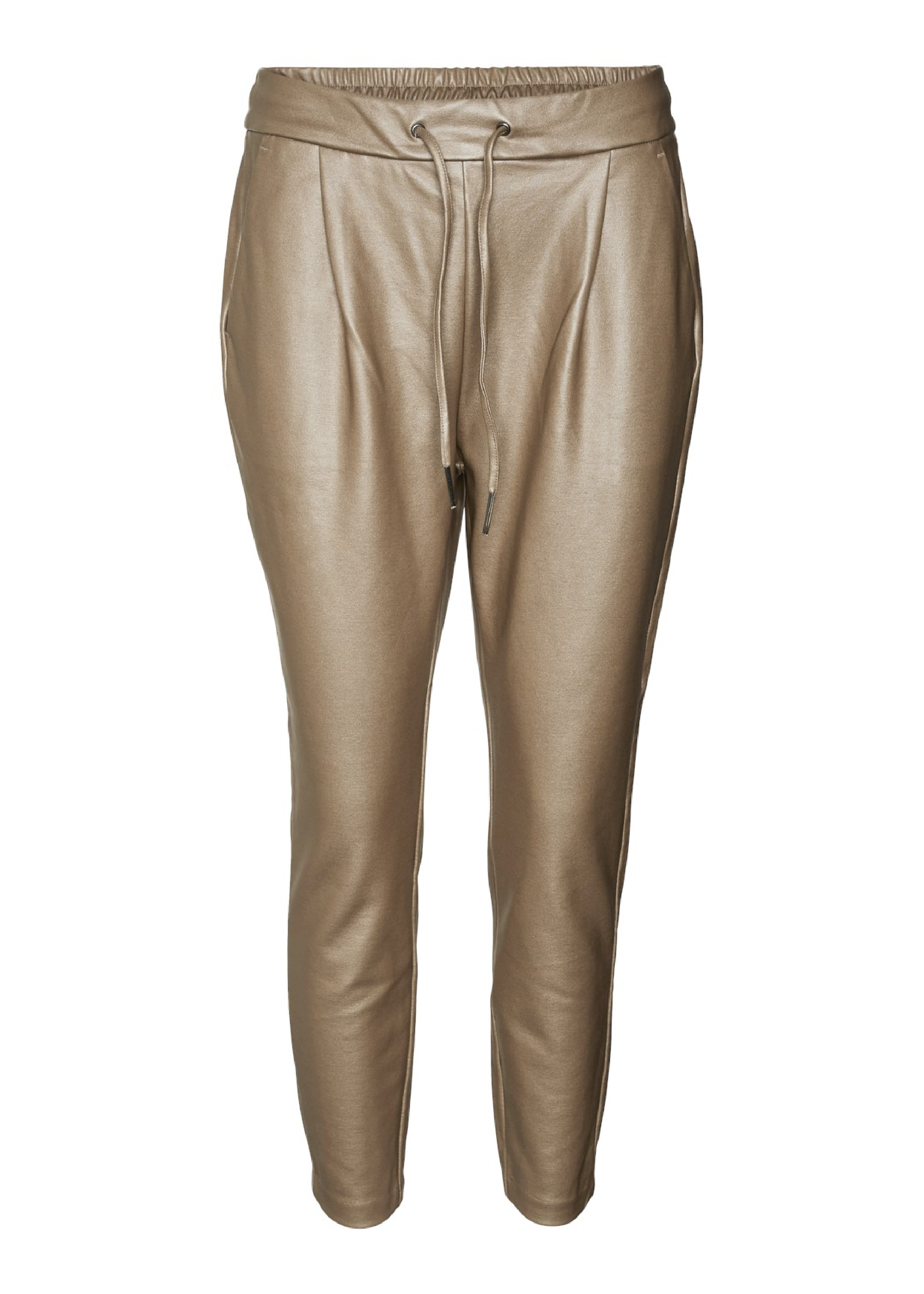 Eva Brown Lentil Coated Trousers