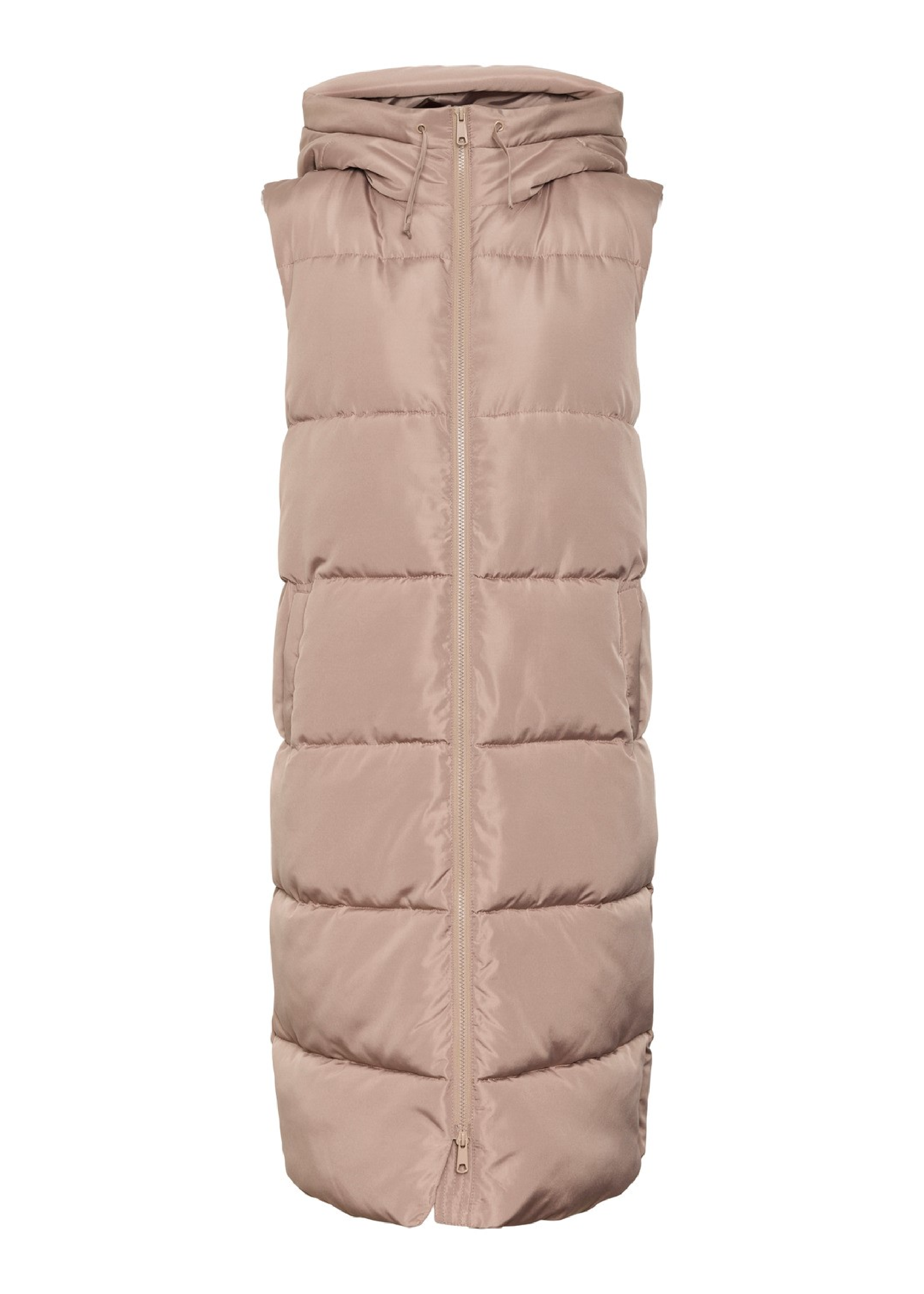 Ligaane Taupe Grey High Neck Gilet
