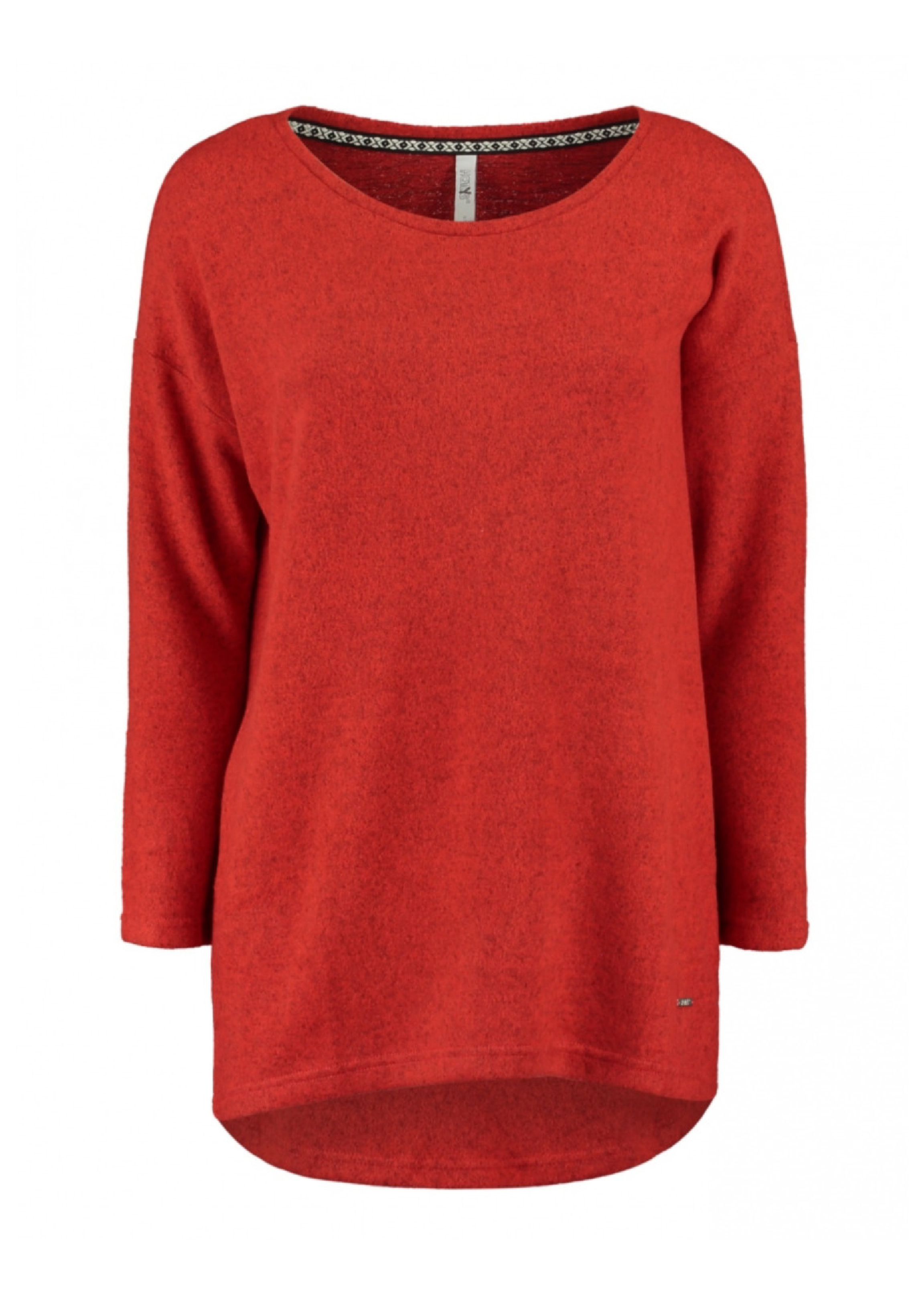 Mia Flame Scarlet Marl Knit Top