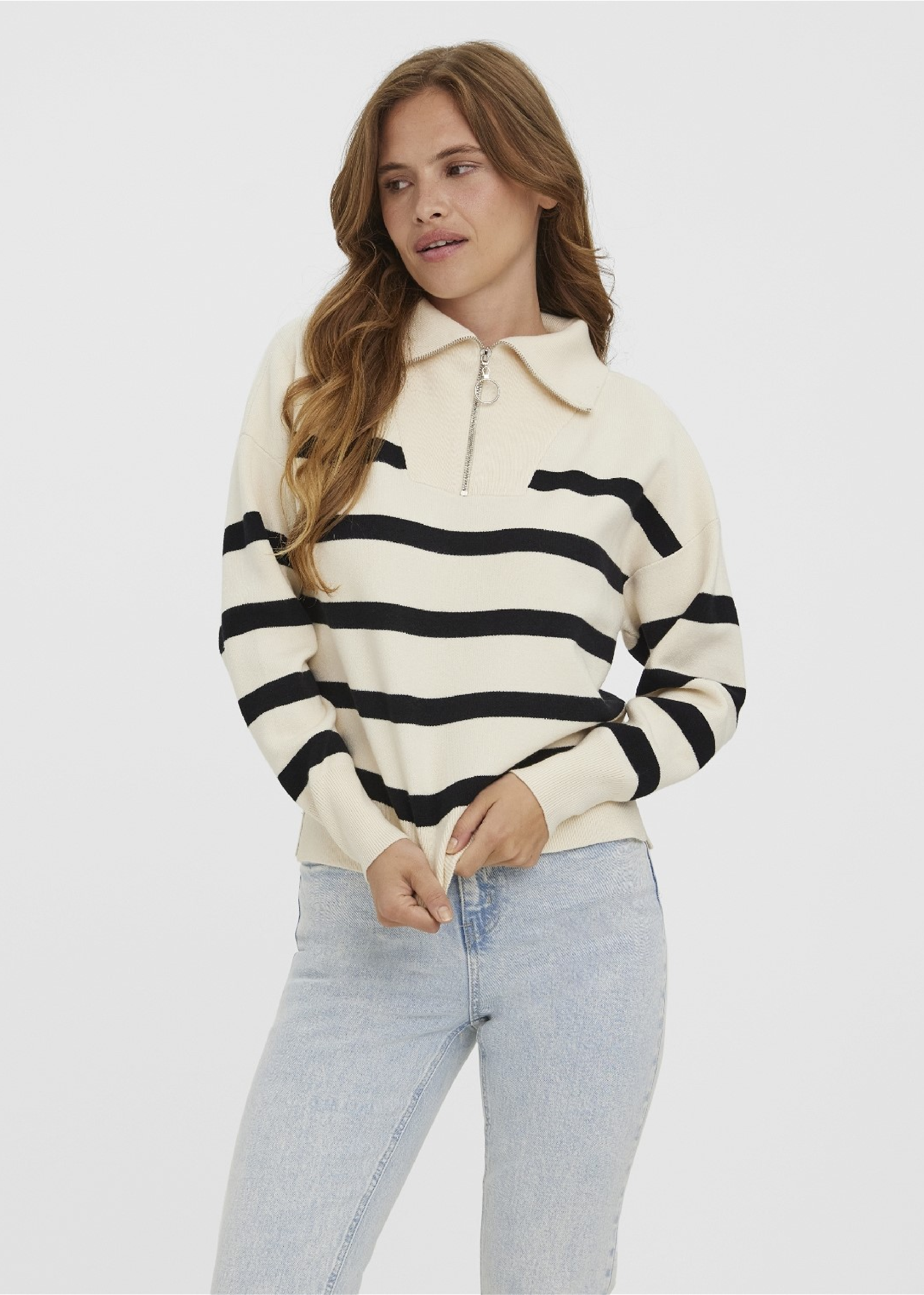 Saba Birch Black Stripe Pullover