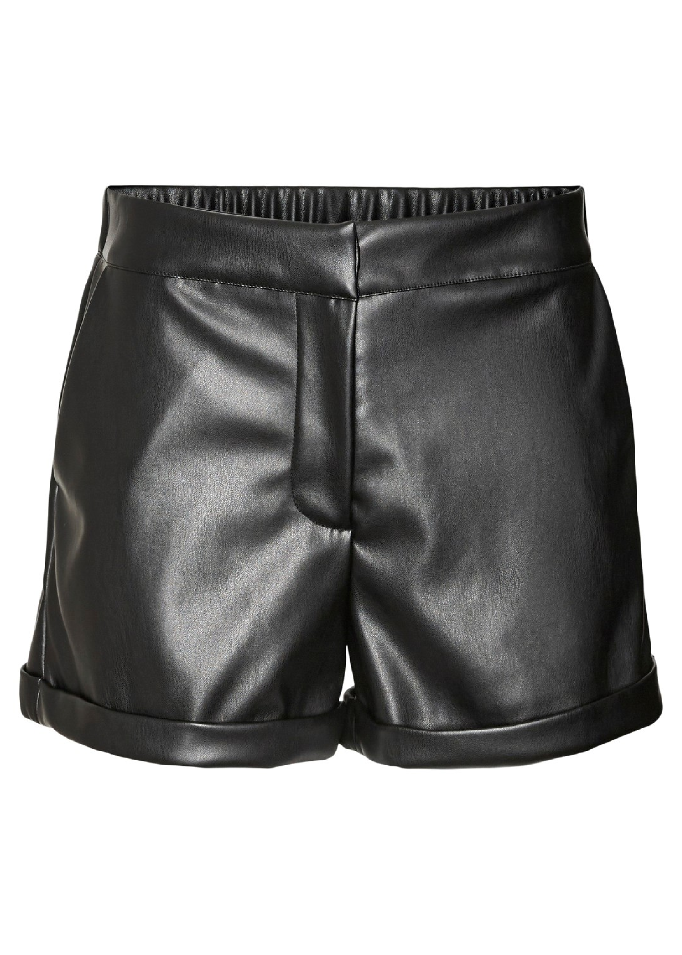 Sof Black Faux Leather Shorts