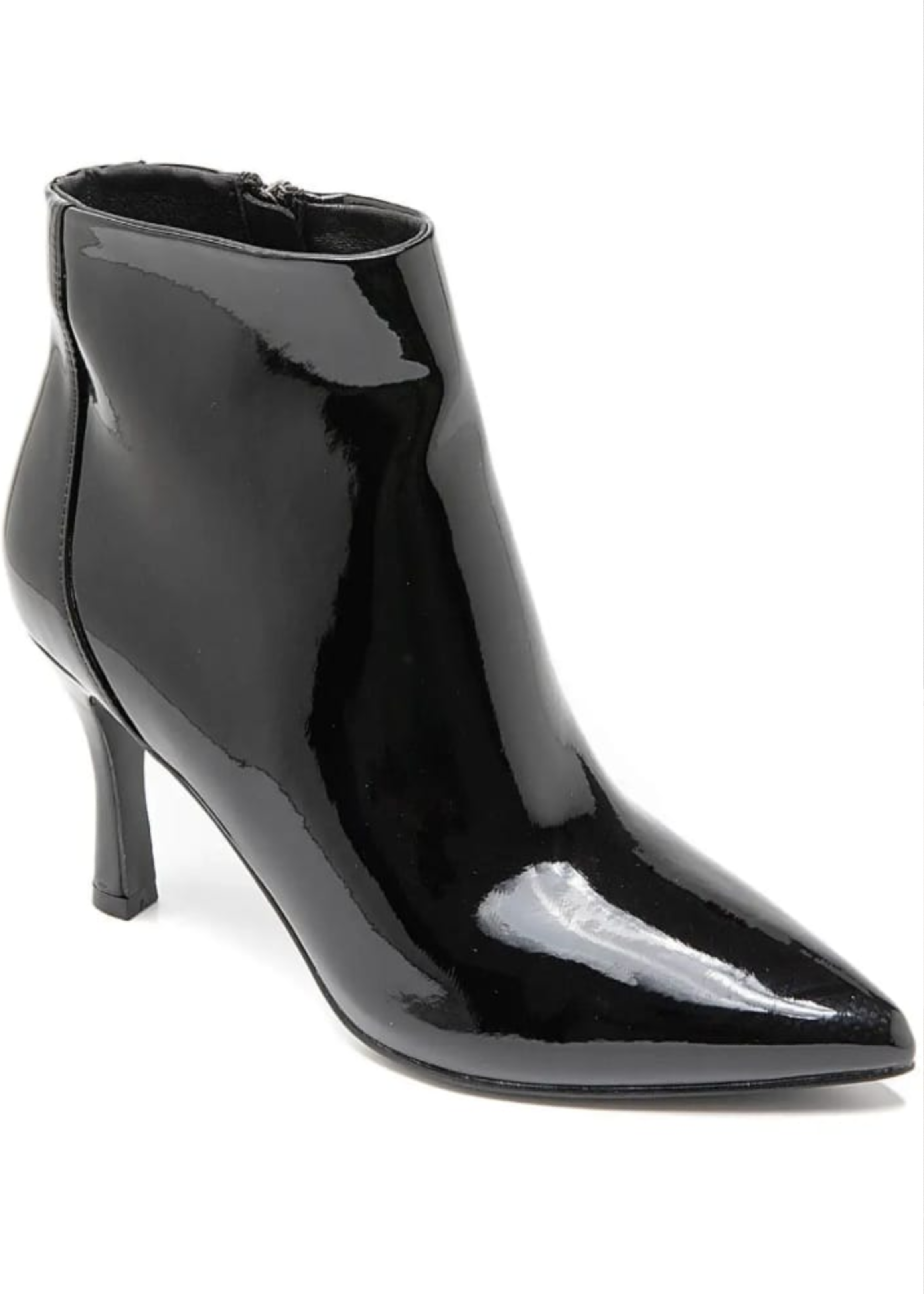 Scilla Black Patent Ankle Boots