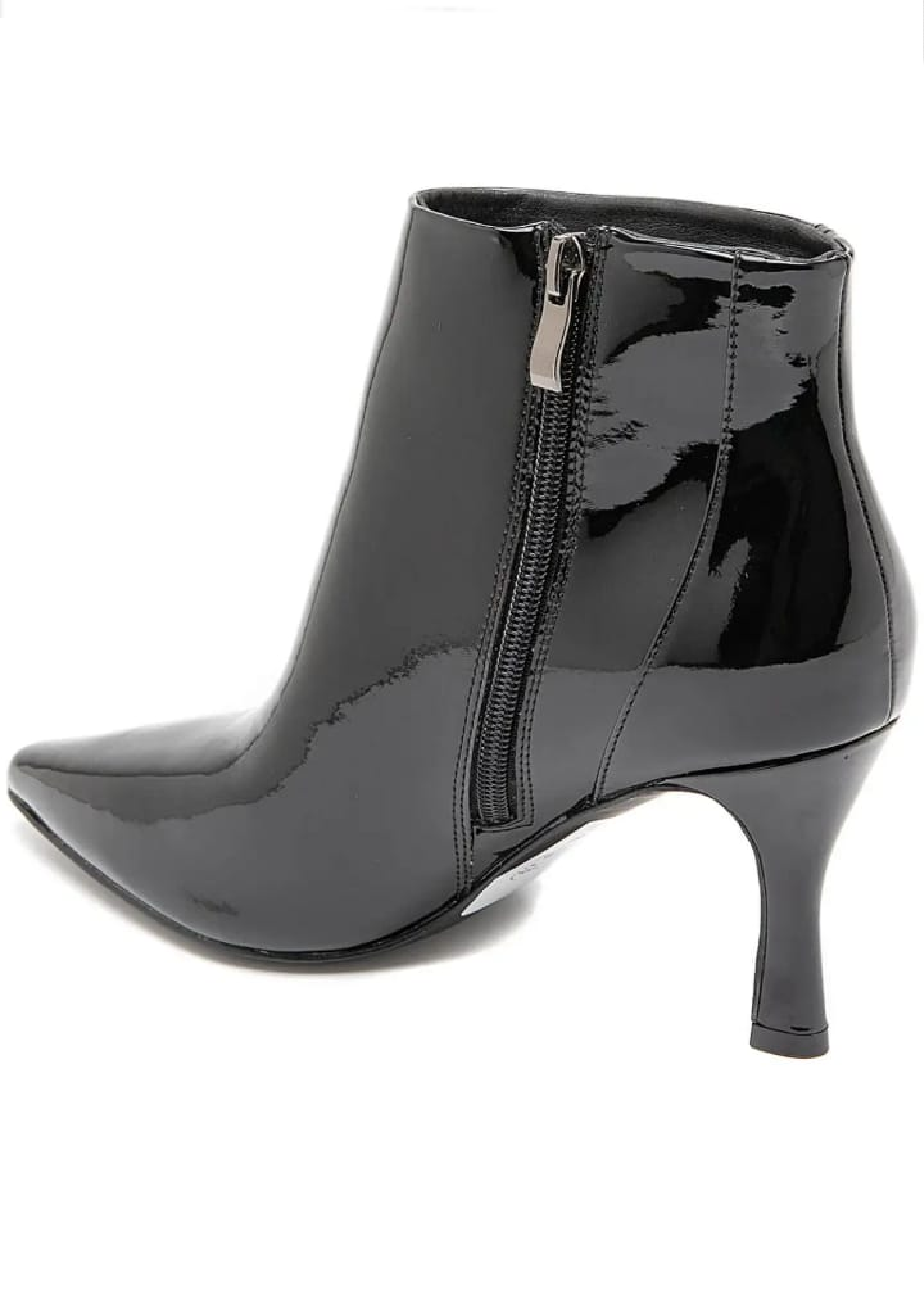 Scilla Black Patent Ankle Boots