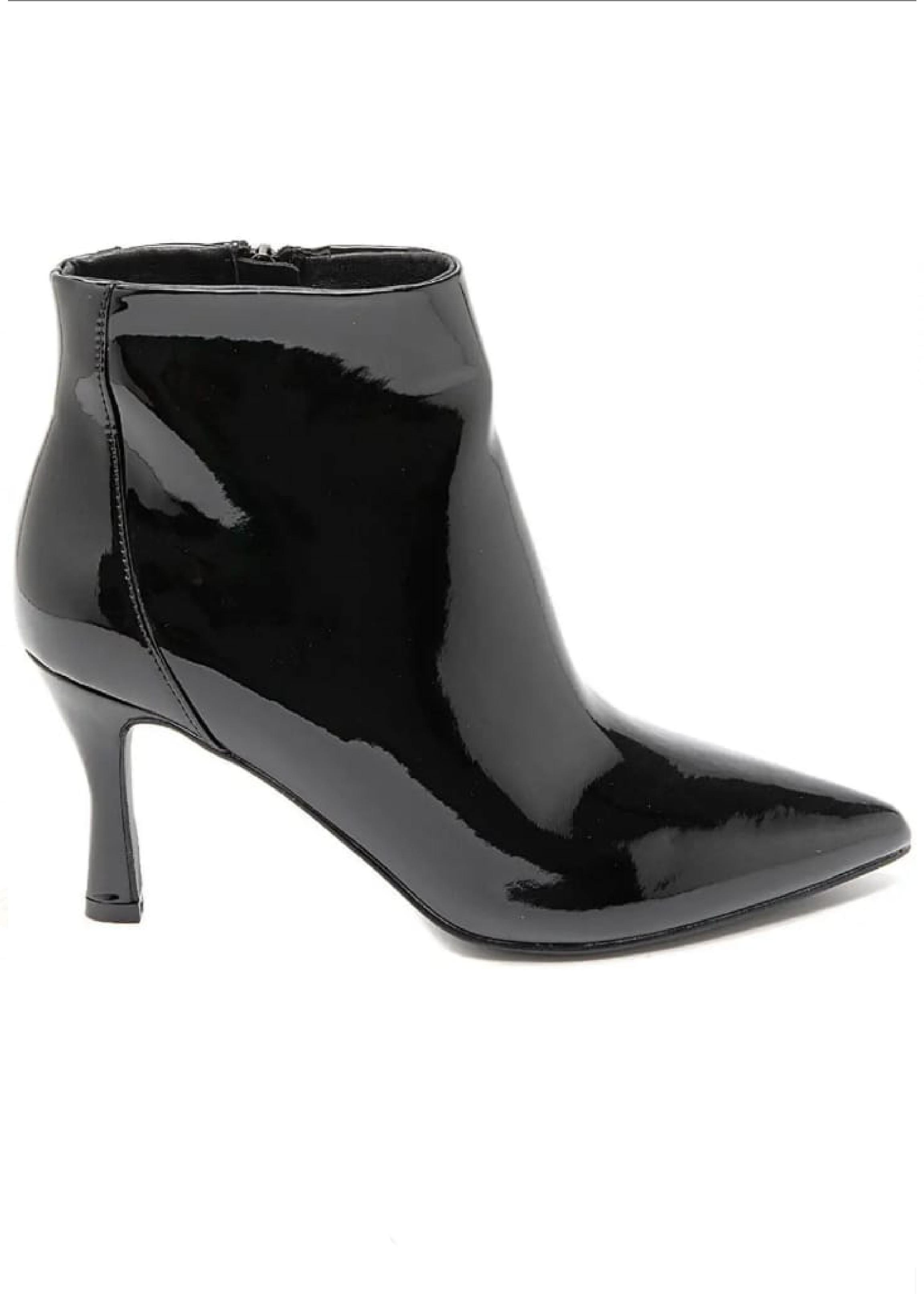 Scilla Black Patent Ankle Boots